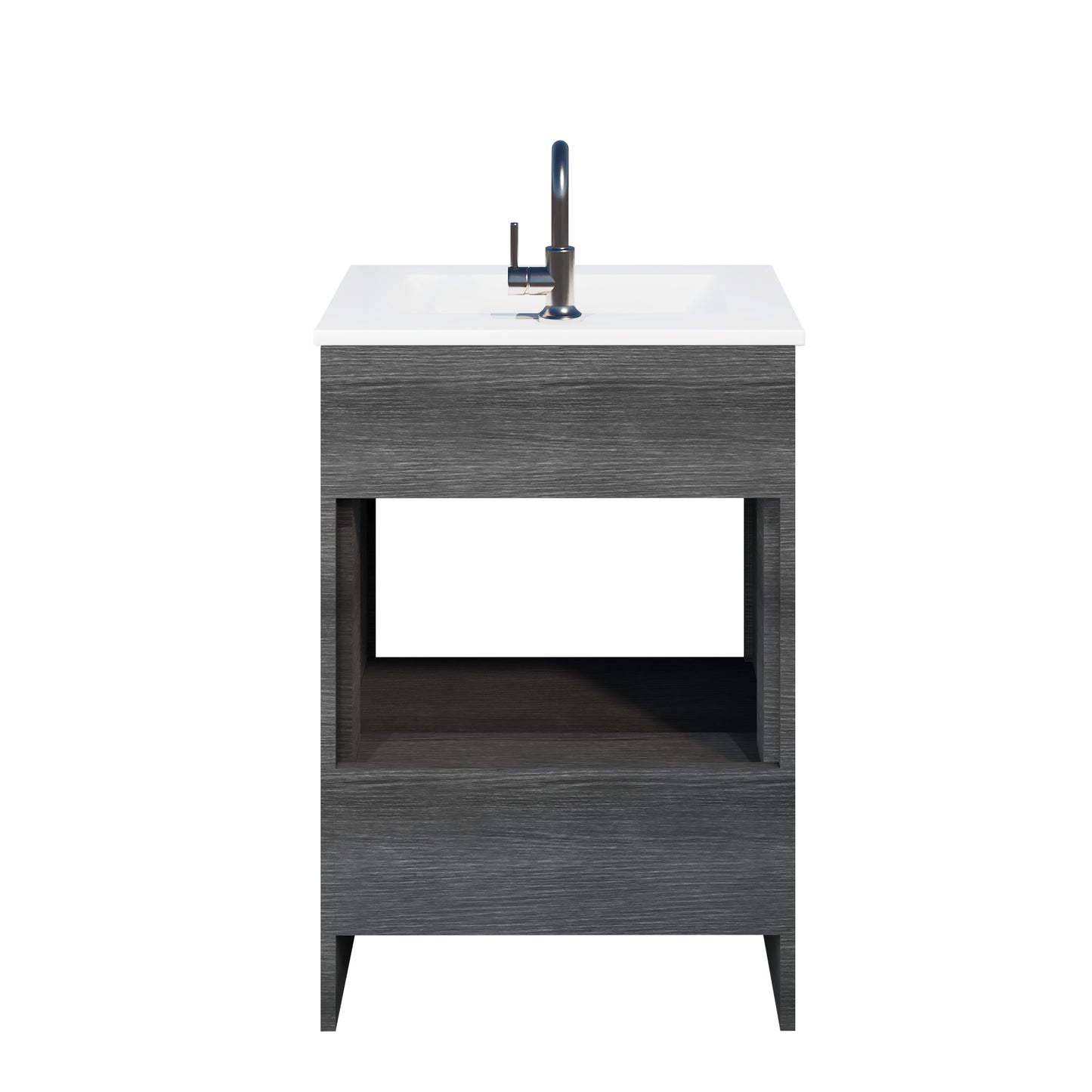 Pacific 24" Bathroom Vanity with Ceramic integrated counter top