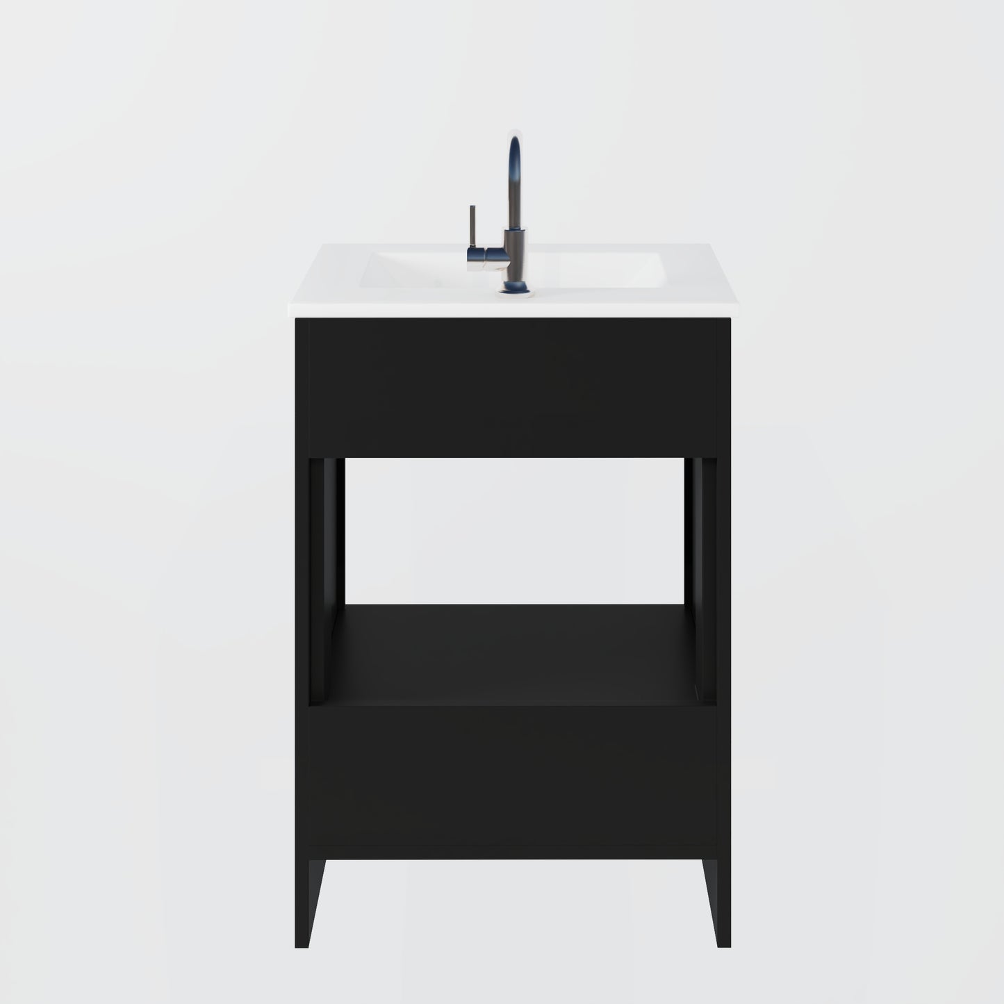 Pacific 24" Bathroom Vanity with Ceramic integrated counter top