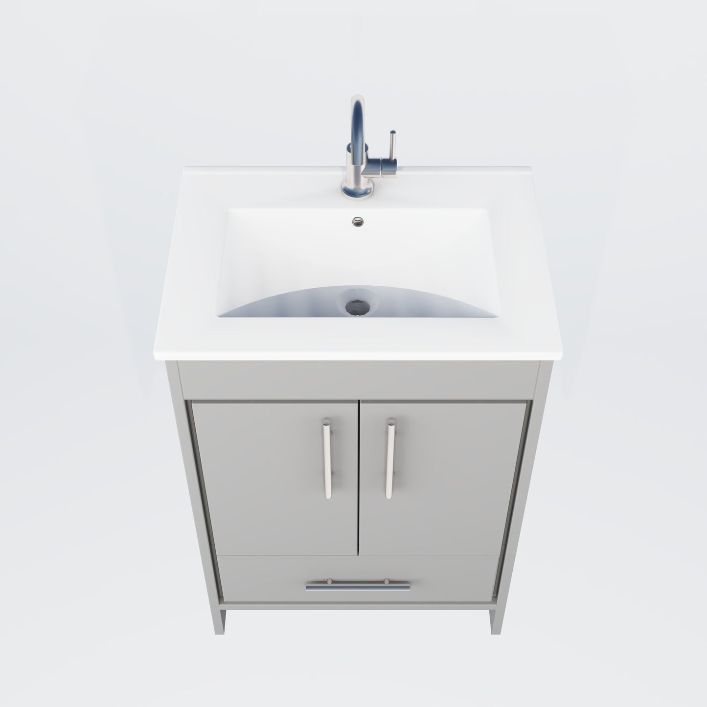 Pacific 24" Bathroom Vanity with Ceramic integrated counter top