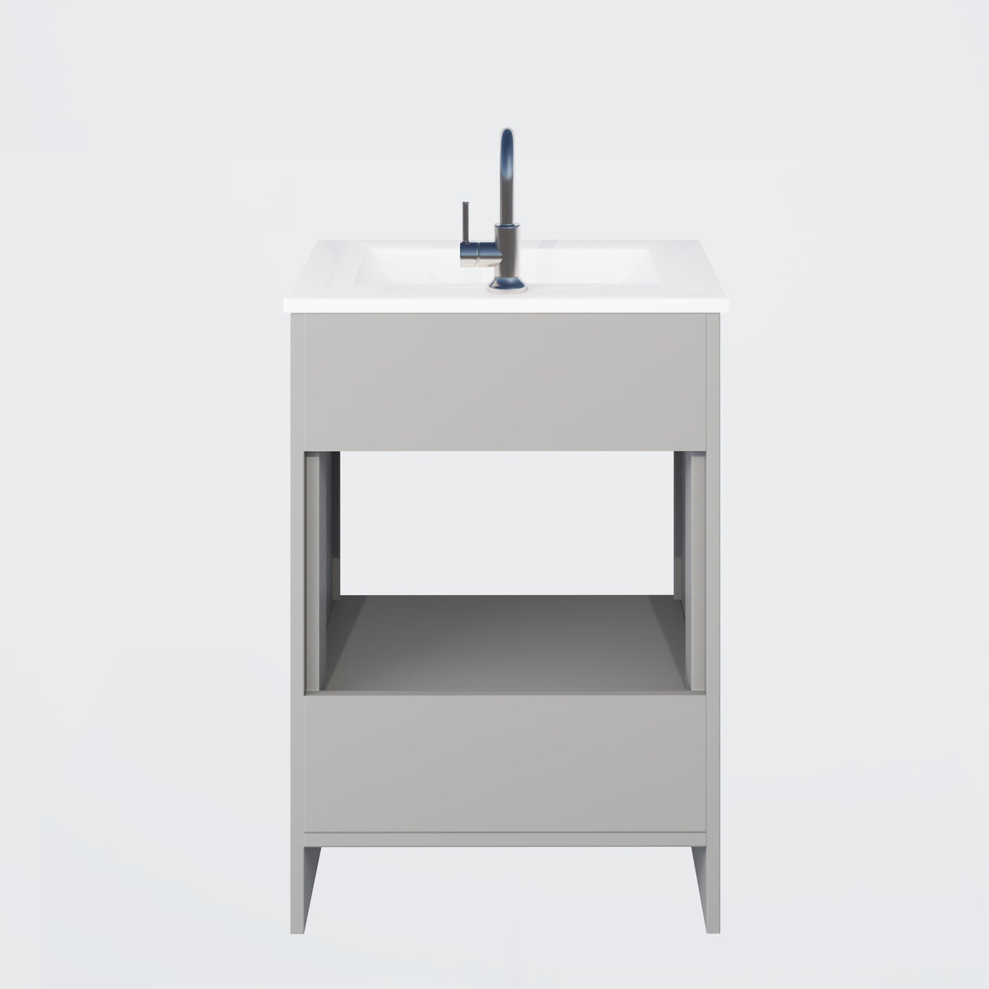 Pacific 24" Bathroom Vanity with Ceramic integrated counter top