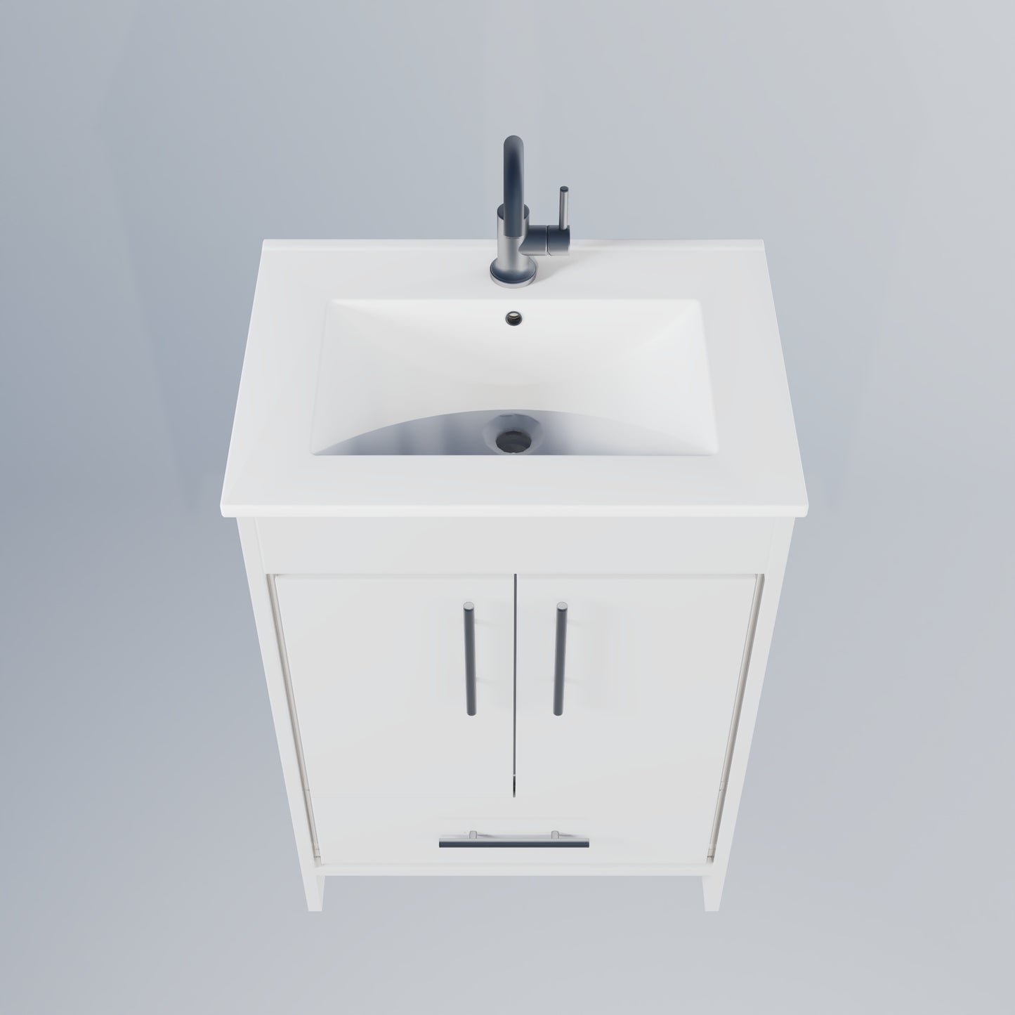 Pacific 24" Bathroom Vanity with Ceramic integrated counter top