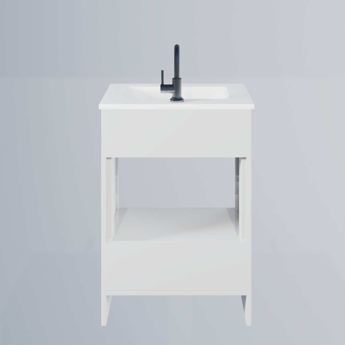 Pacific 24" Bathroom Vanity with Ceramic integrated counter top