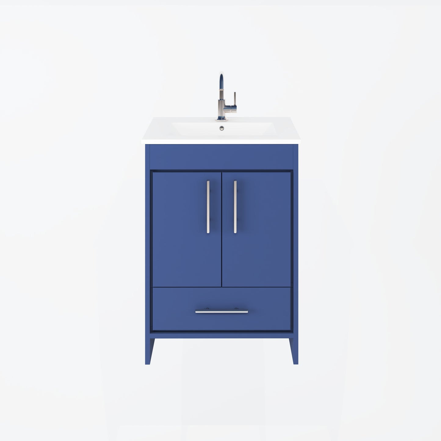 Pacific 24" Bathroom Vanity with Ceramic integrated counter top