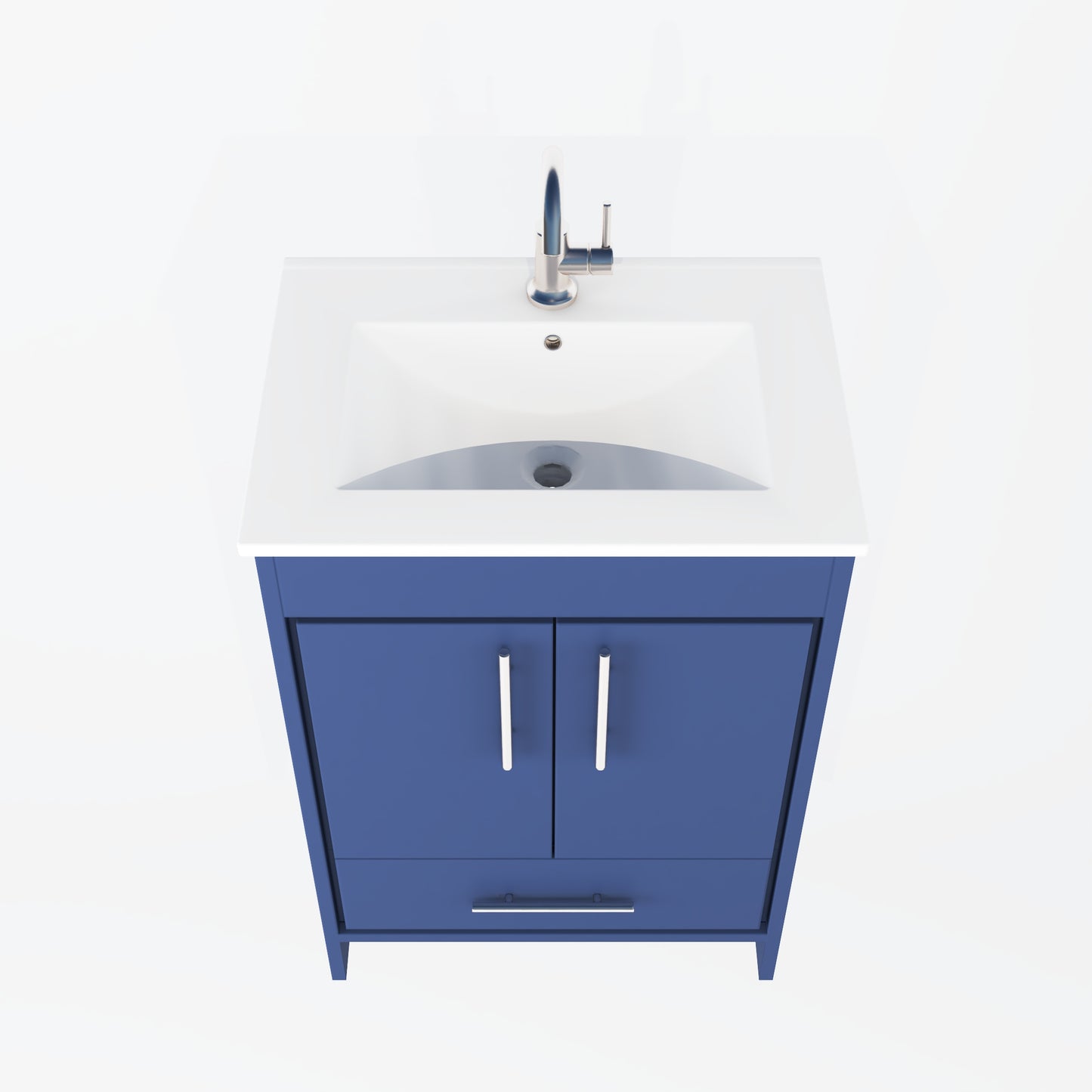 Pacific 24" Bathroom Vanity with Ceramic integrated counter top