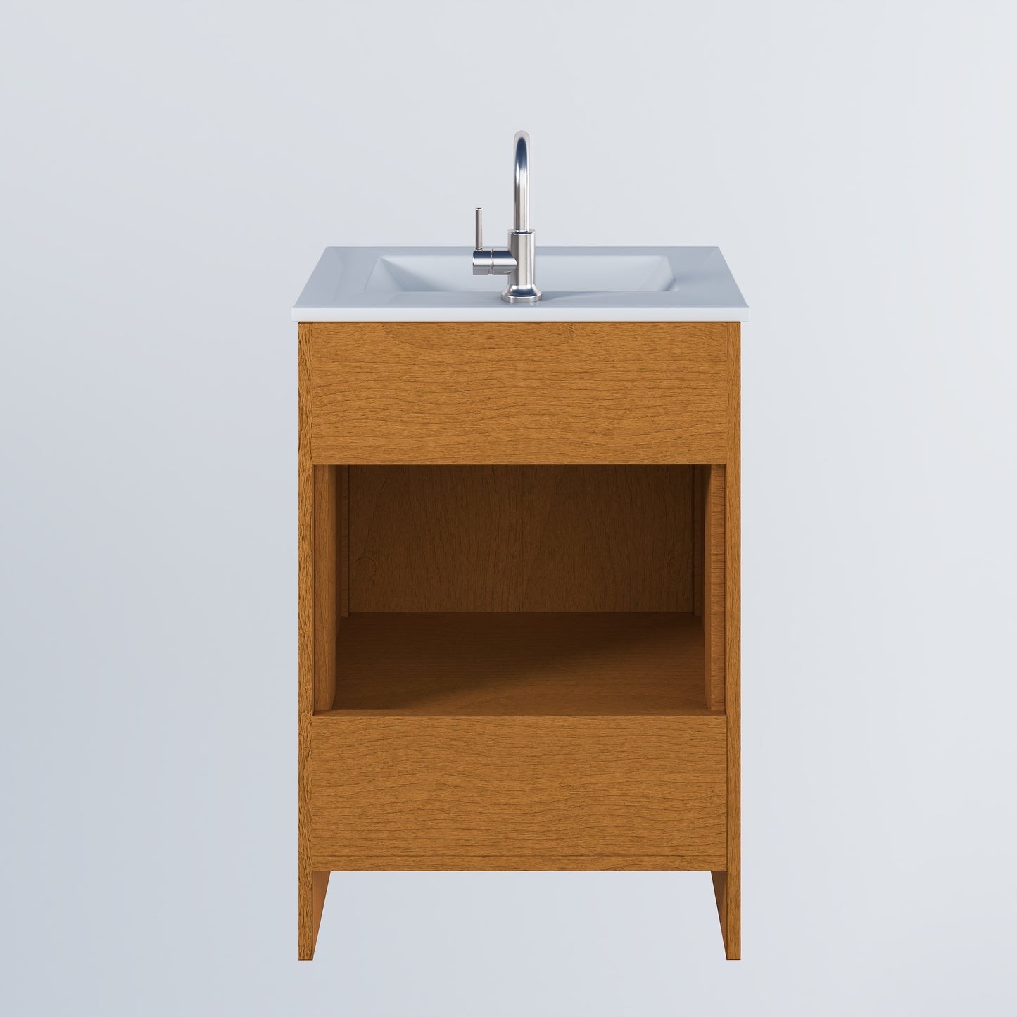 Pacific 24" Bathroom Vanity with Ceramic integrated counter top