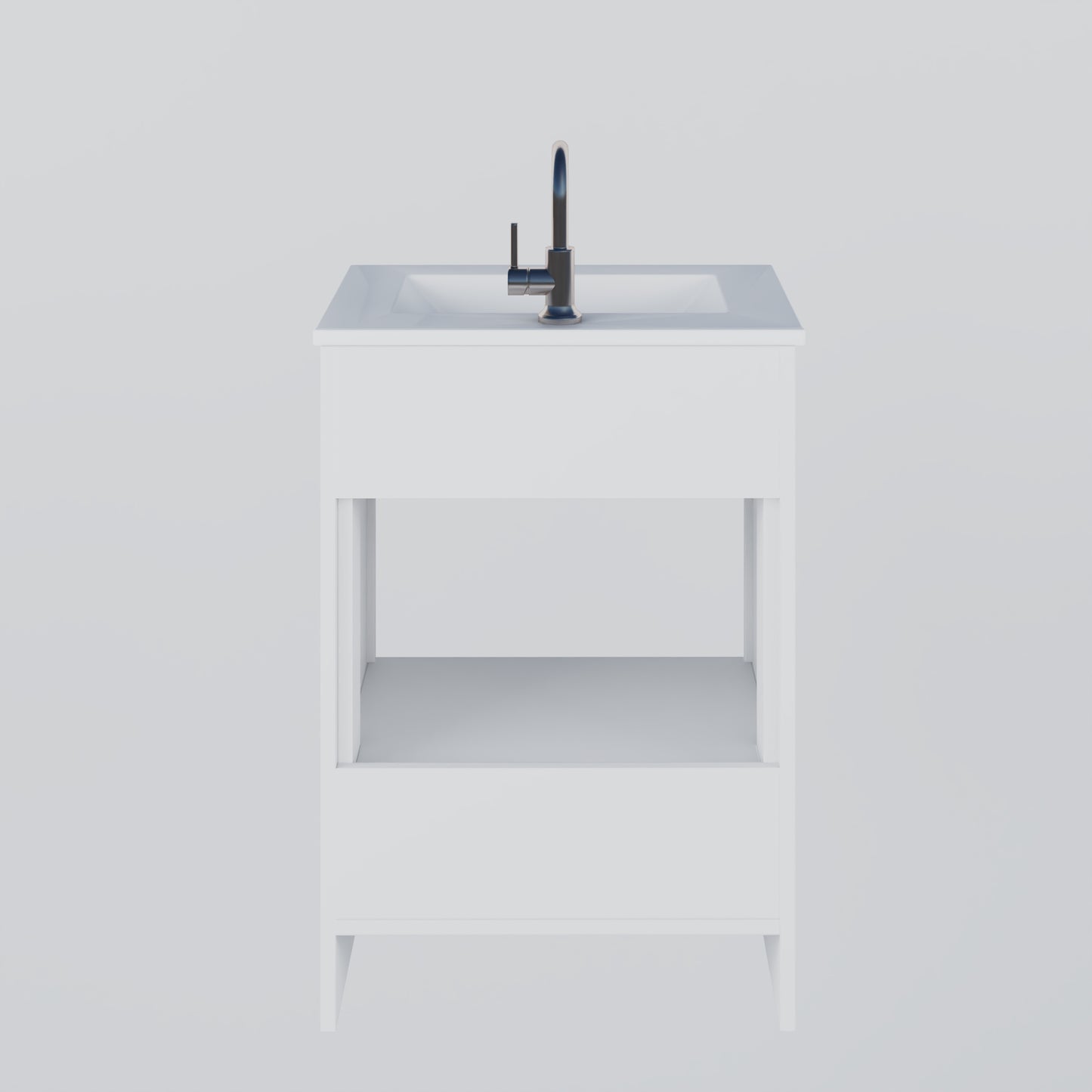 Pacific 24" Bathroom Vanity with Ceramic integrated counter top