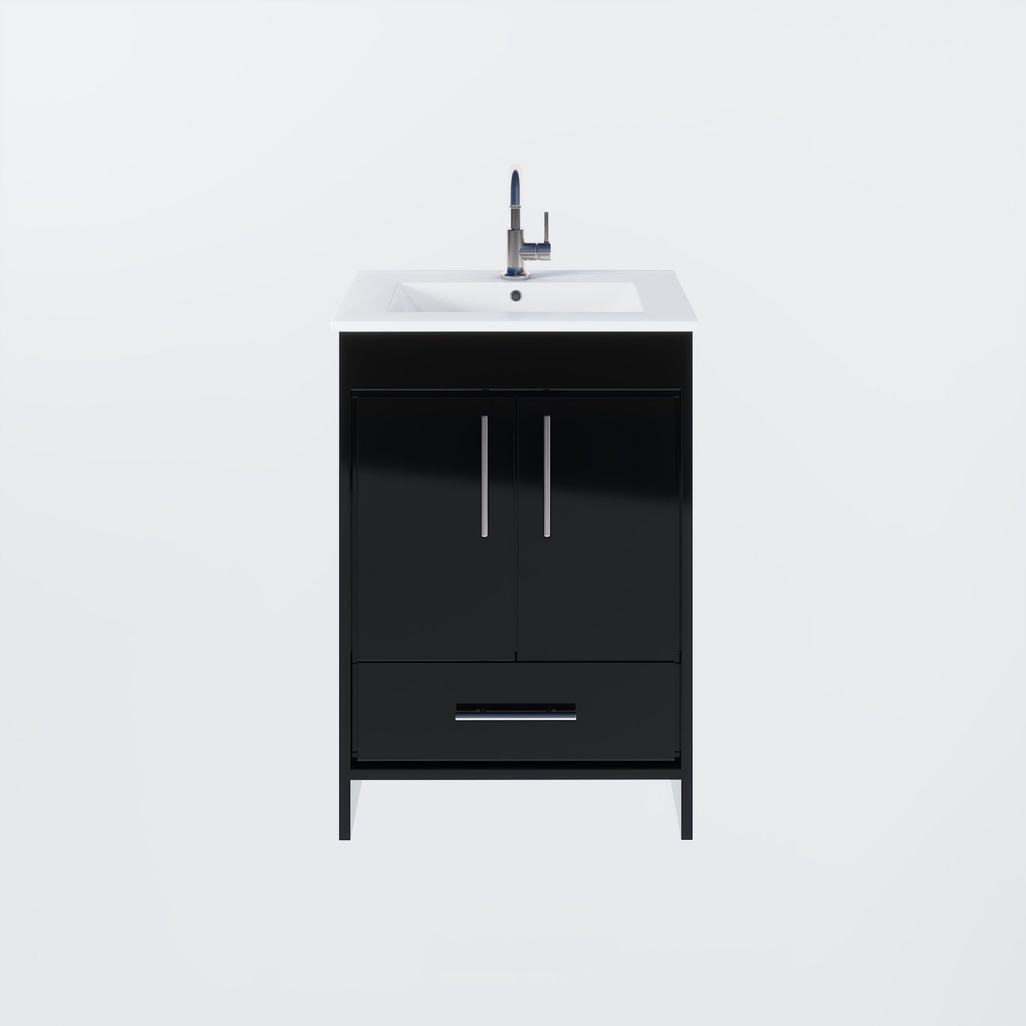 Pacific 24" Bathroom Vanity with Ceramic integrated counter top