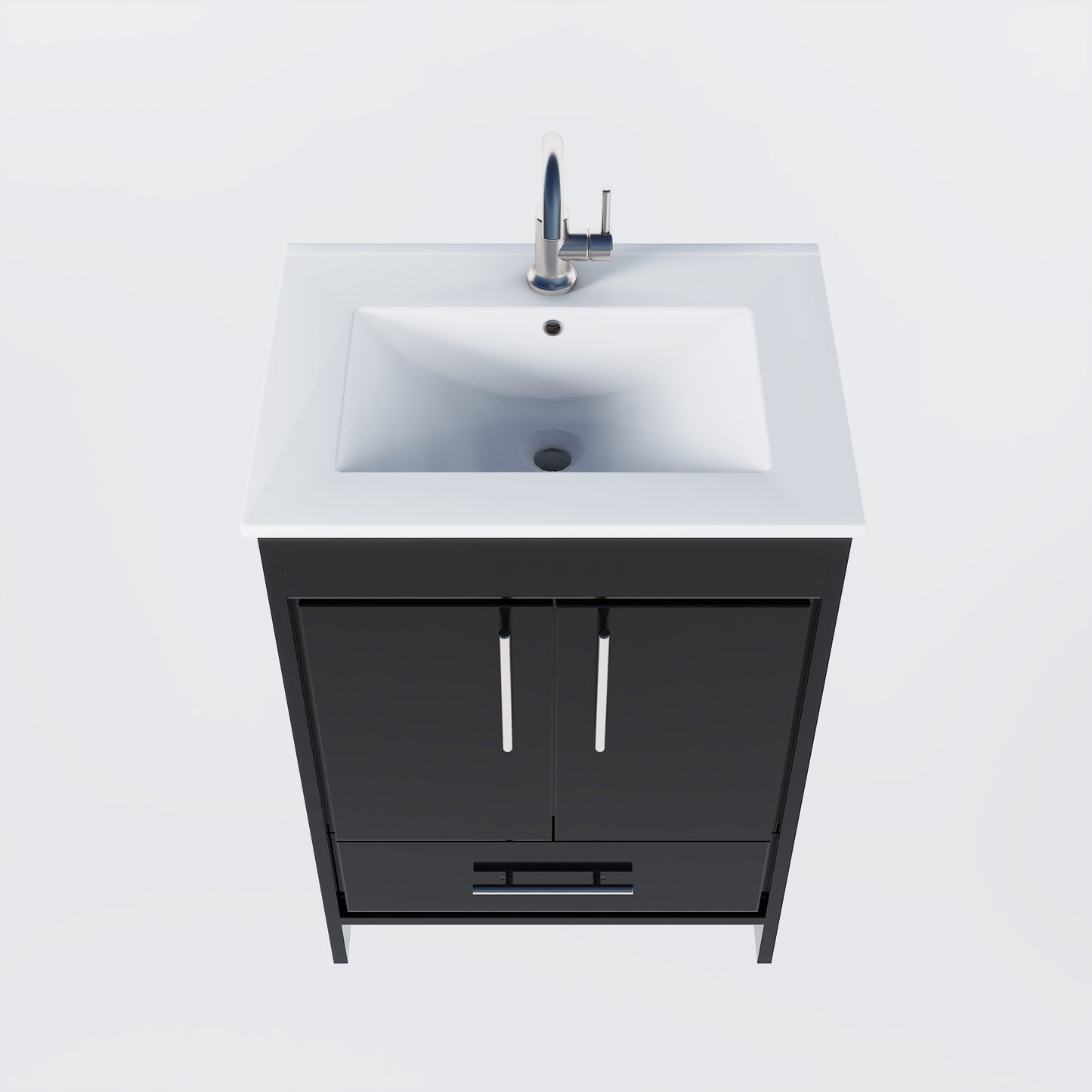 Pacific 24" Bathroom Vanity with Ceramic integrated counter top