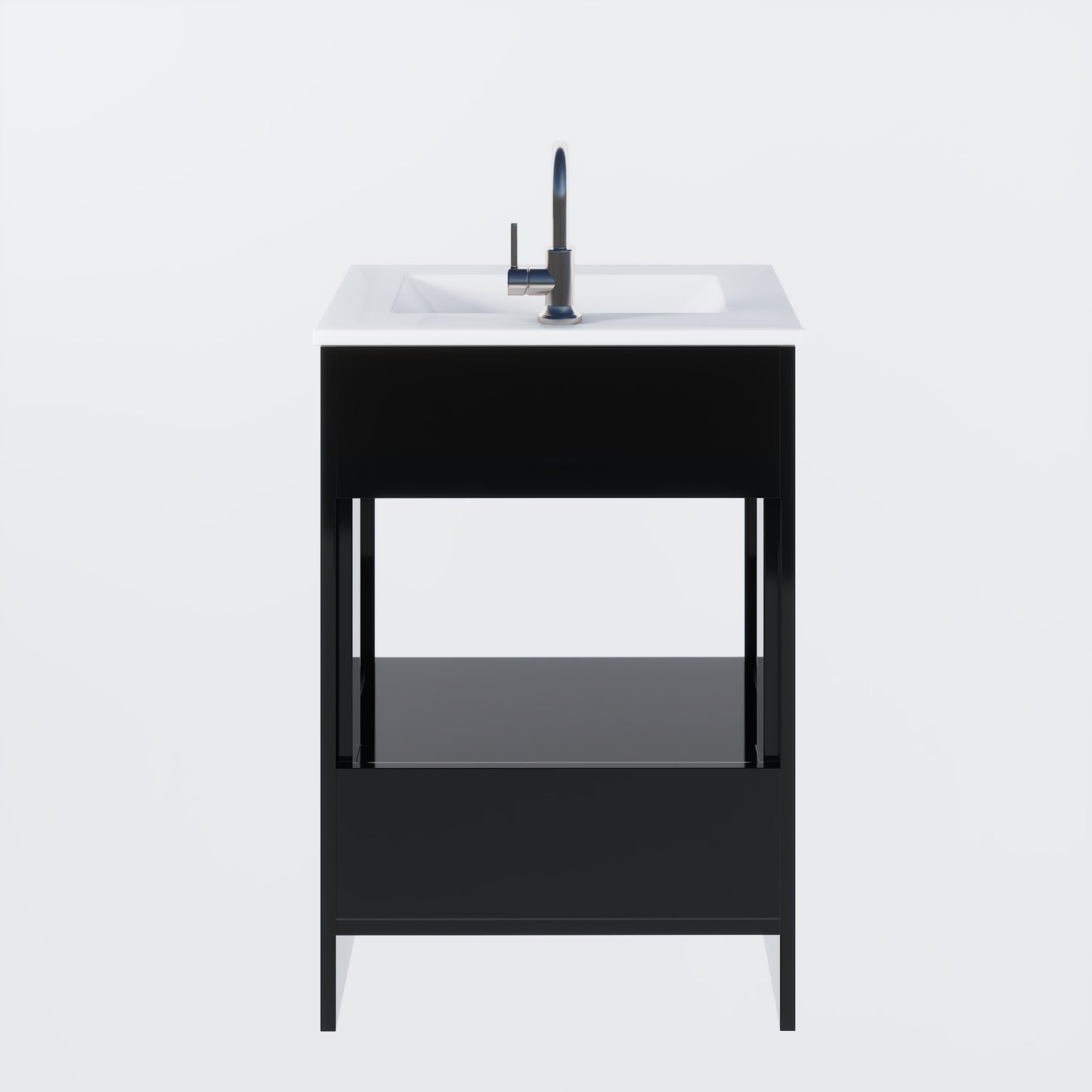 Pacific 24" Bathroom Vanity with Ceramic integrated counter top