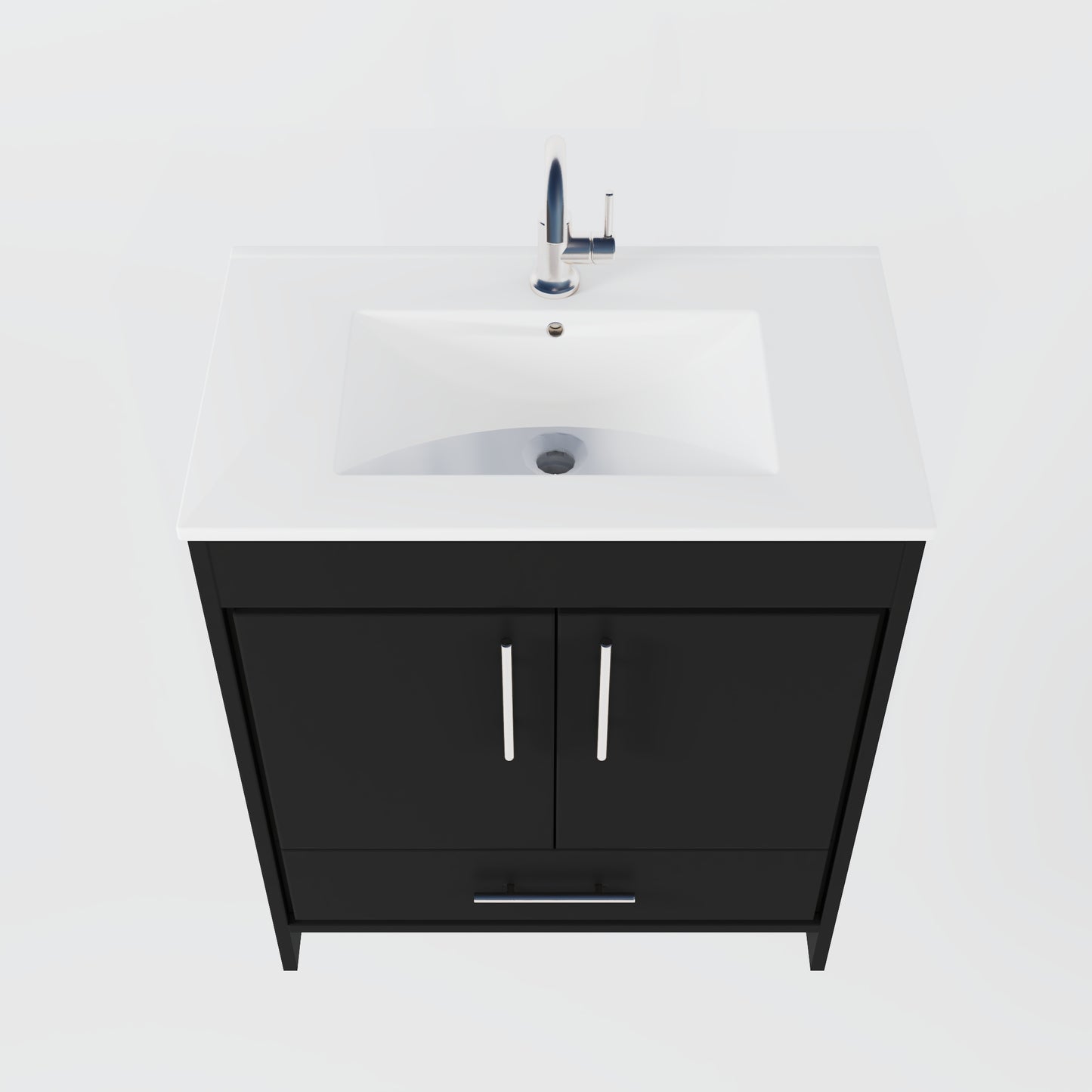 Pacific 32" Bathroom Vanity with Ceramic integrated counter top