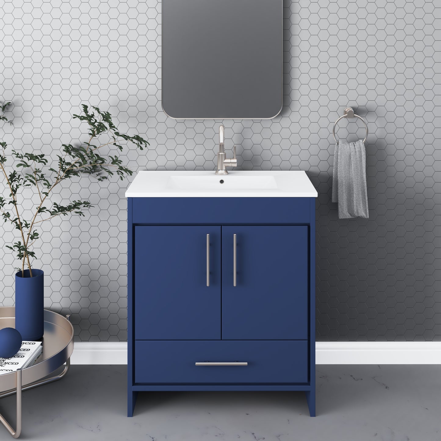Pacific 32" Bathroom Vanity with Ceramic integrated counter top