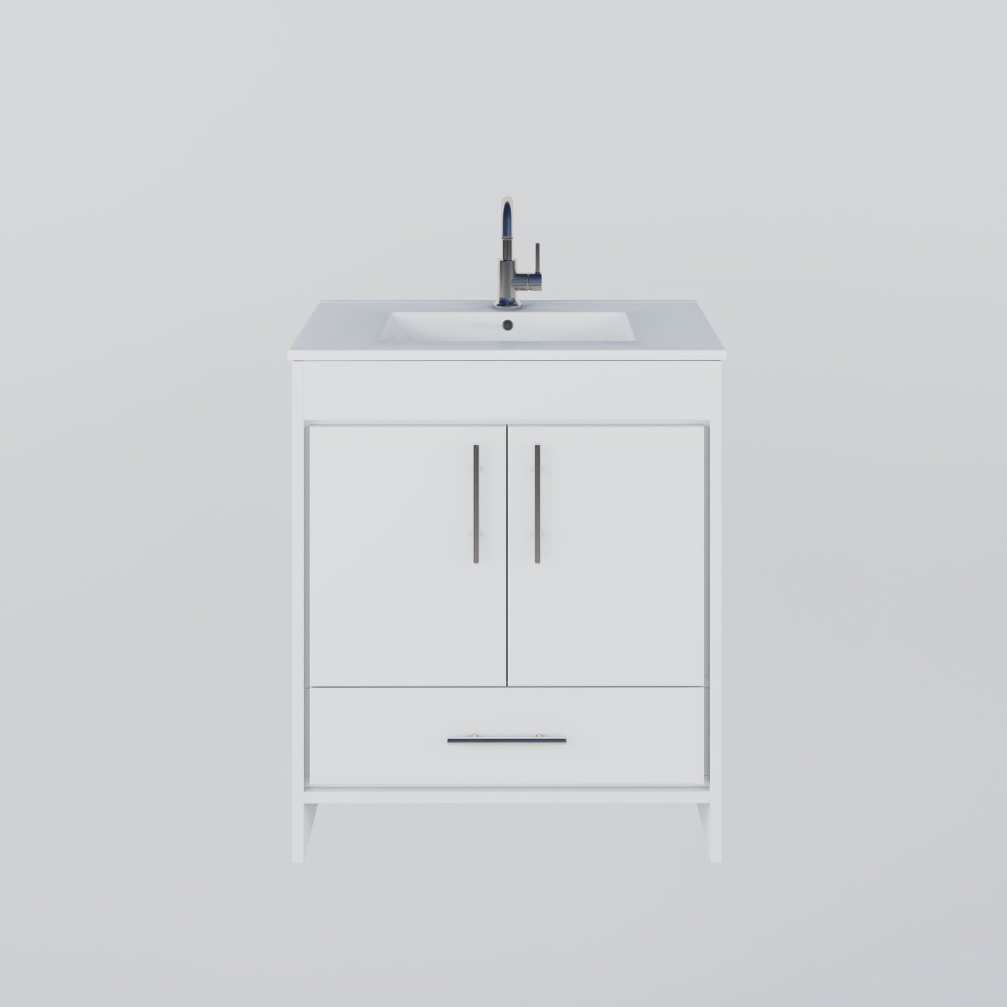 Pacific 32" Bathroom Vanity with Ceramic integrated counter top