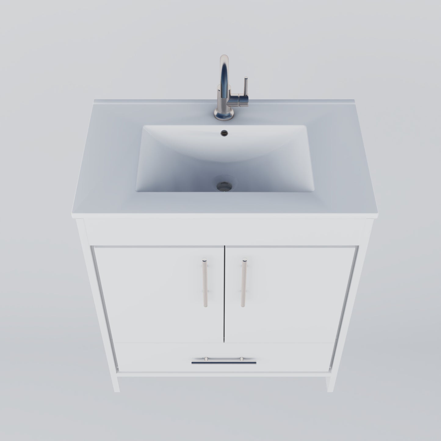 Pacific 32" Bathroom Vanity with Ceramic integrated counter top