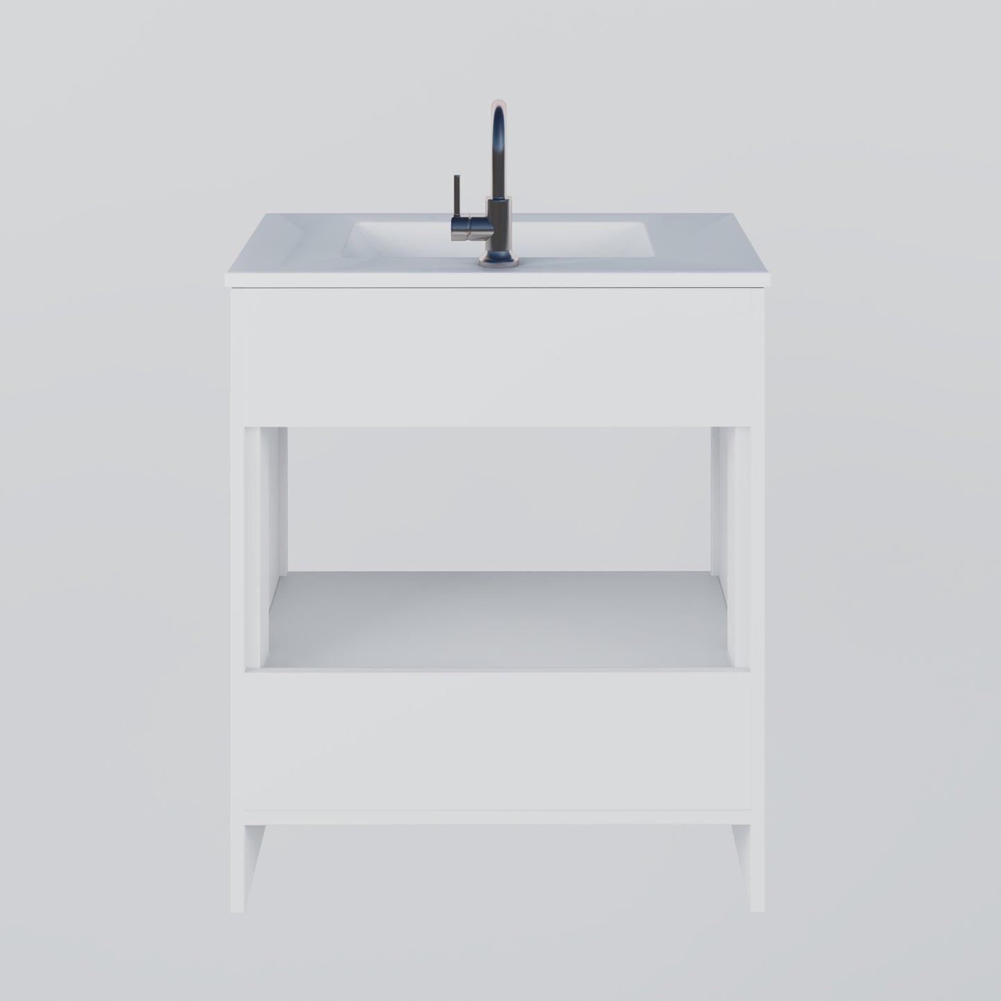 Pacific 32" Bathroom Vanity with Ceramic integrated counter top