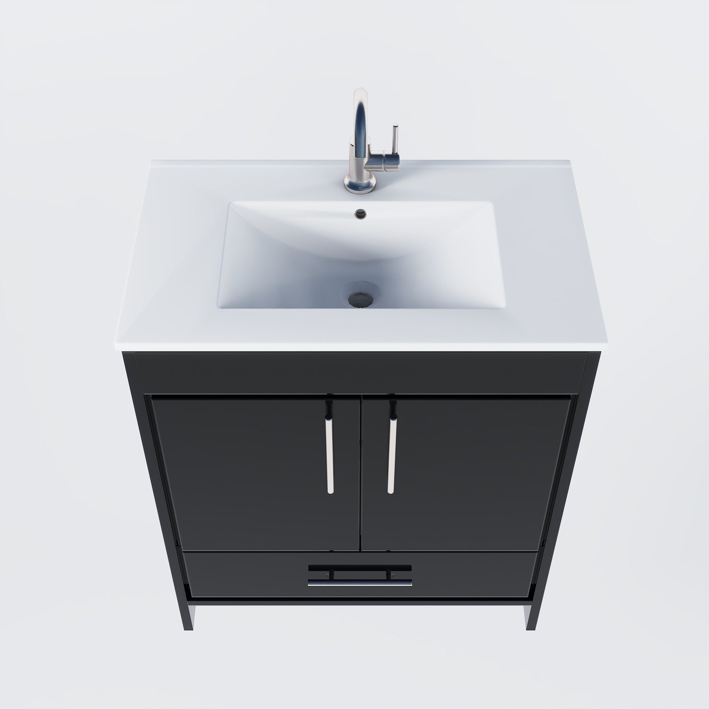 Pacific 32" Bathroom Vanity with Ceramic integrated counter top