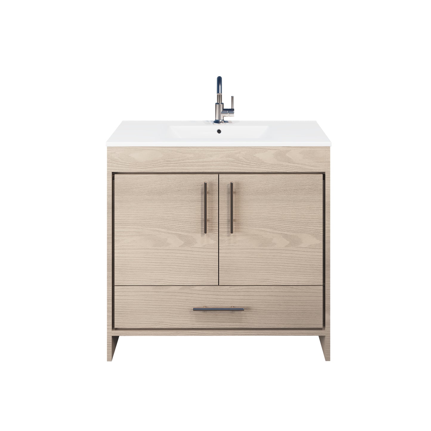 Pacific 40" Bathroom Vanity with Ceramic integrated counter top