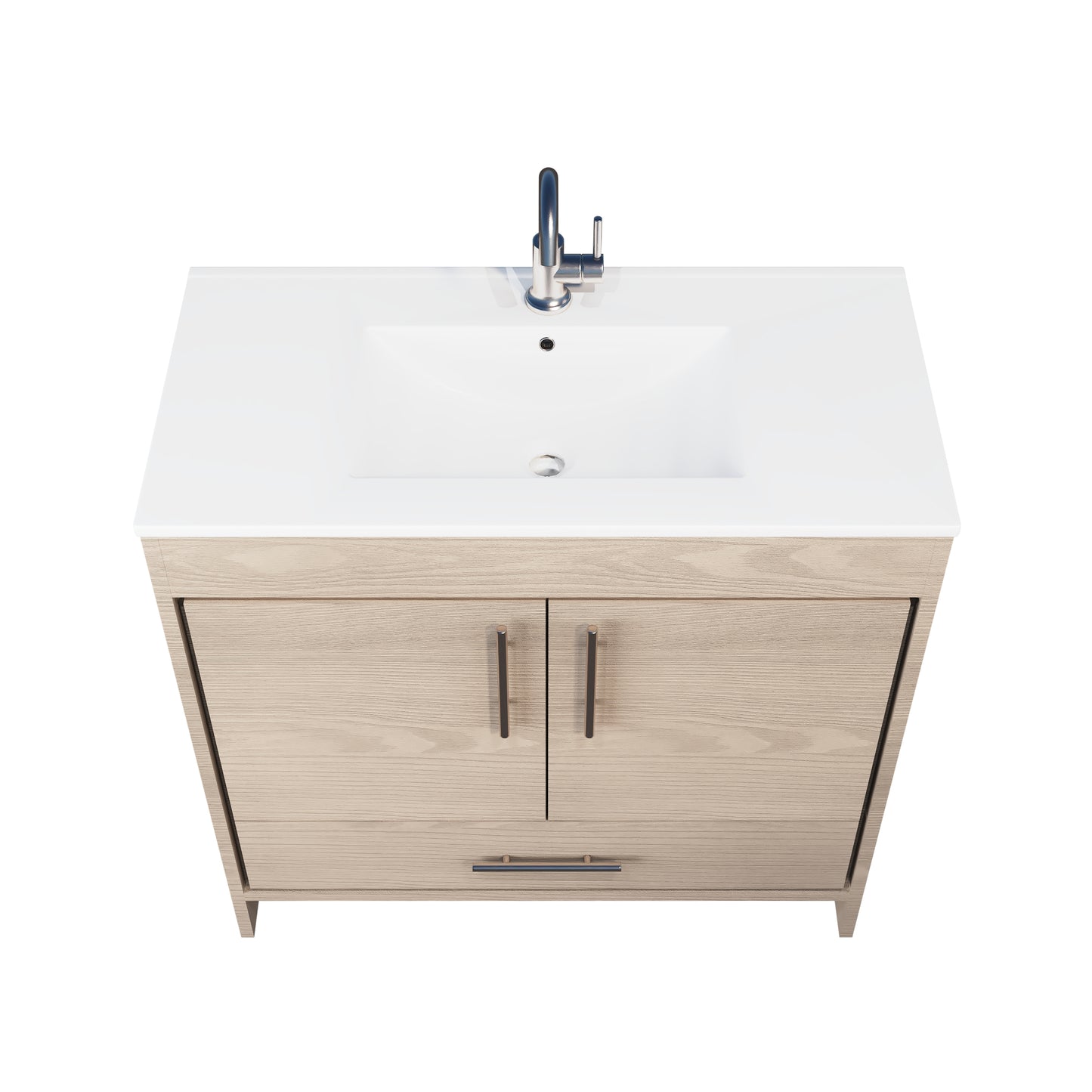 Pacific 40" Bathroom Vanity with Ceramic integrated counter top