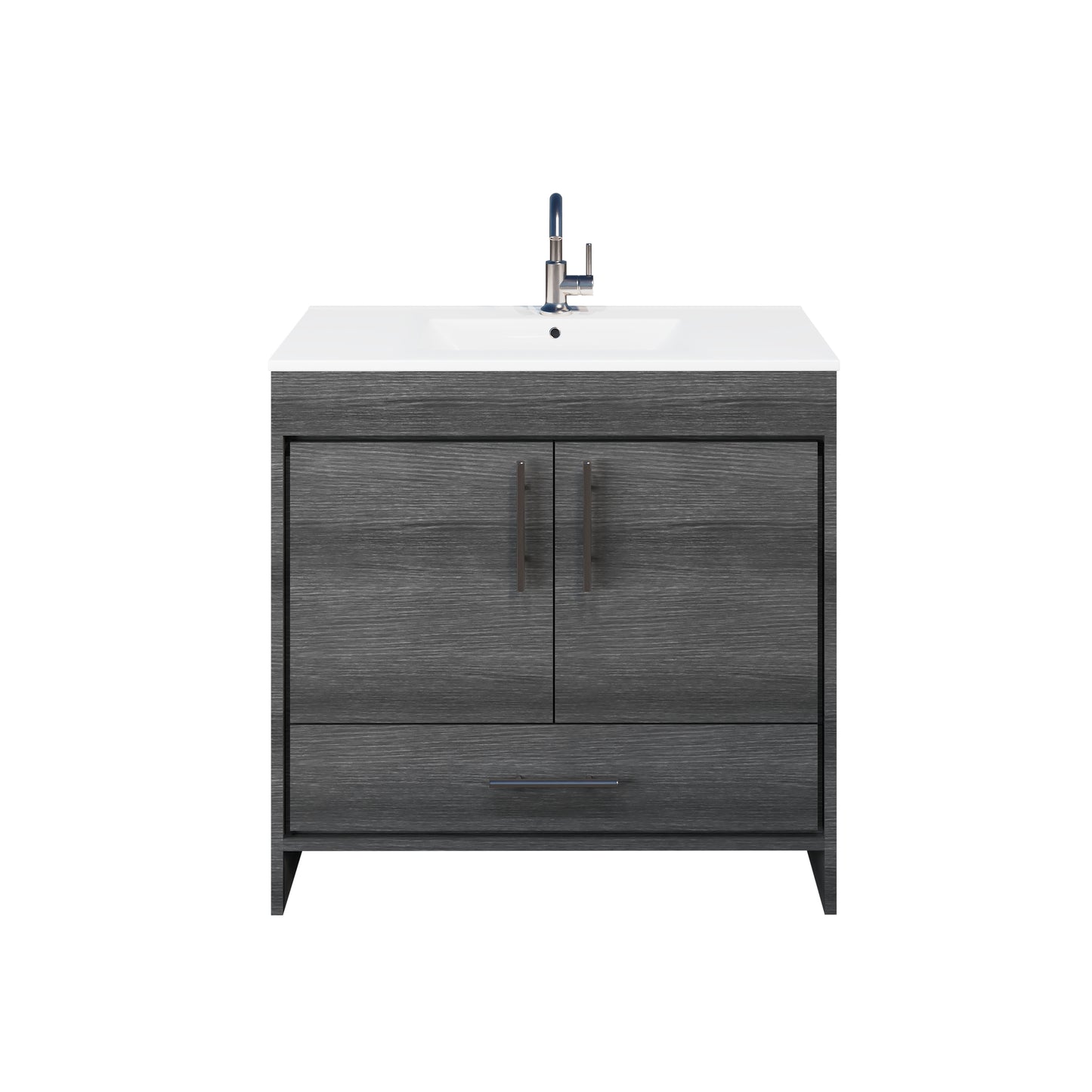 Pacific 40" Bathroom Vanity with Ceramic integrated counter top