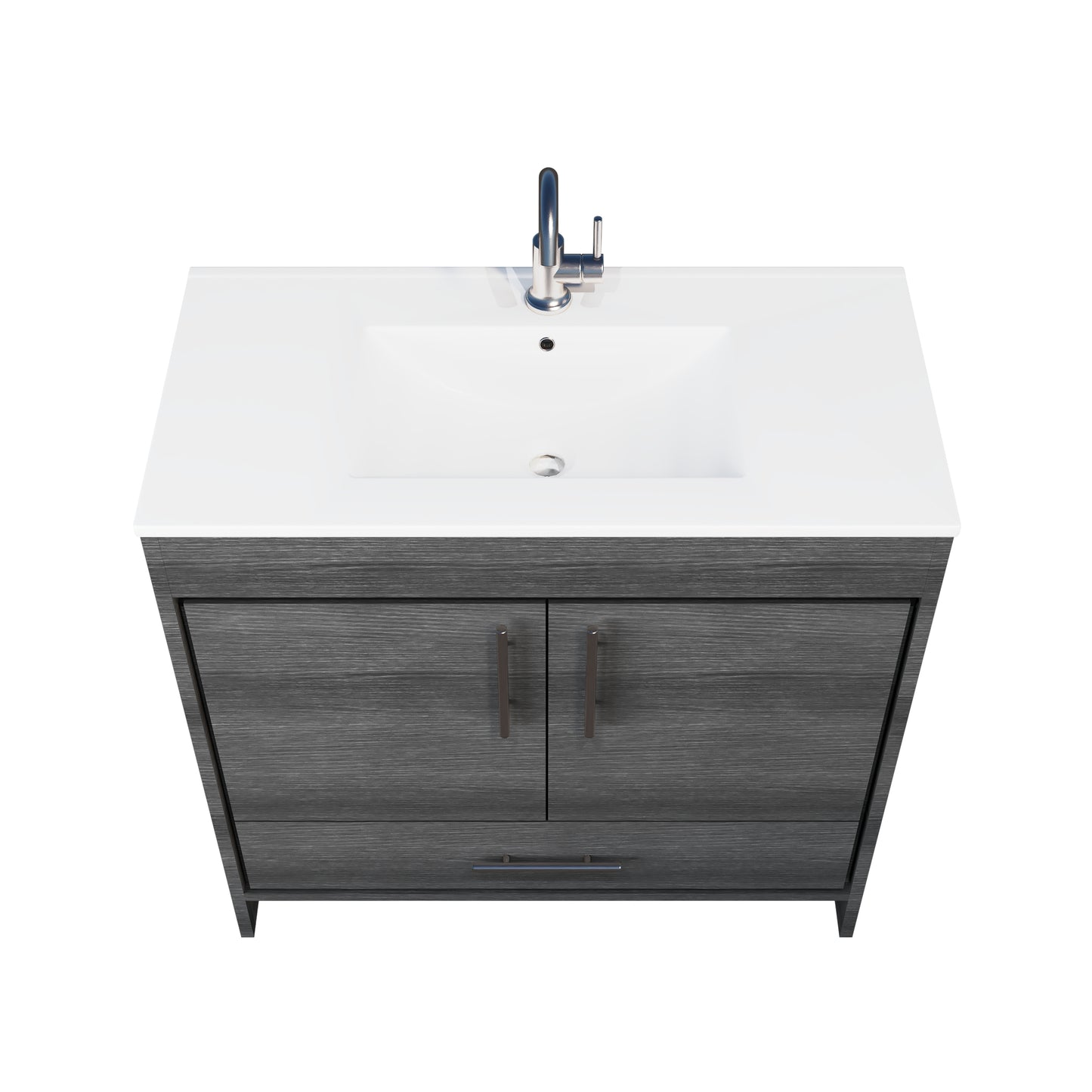 Pacific 40" Bathroom Vanity with Ceramic integrated counter top