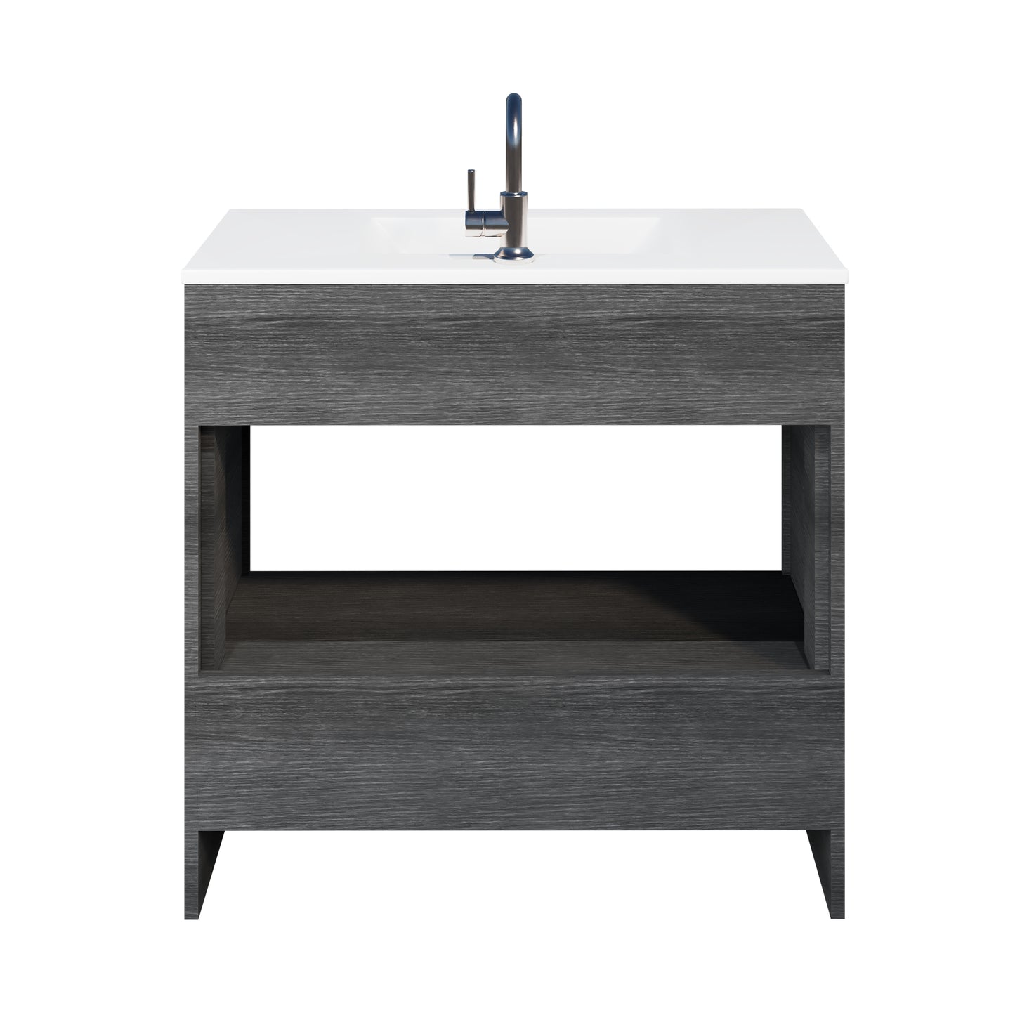 Pacific 40" Bathroom Vanity with Ceramic integrated counter top
