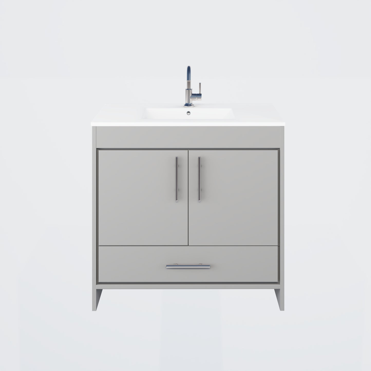 Pacific 36" Bathroom Vanity with Ceramic integrated counter top