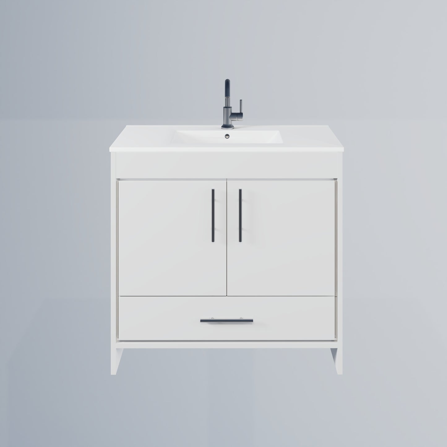 Pacific 36" Bathroom Vanity with Ceramic integrated counter top