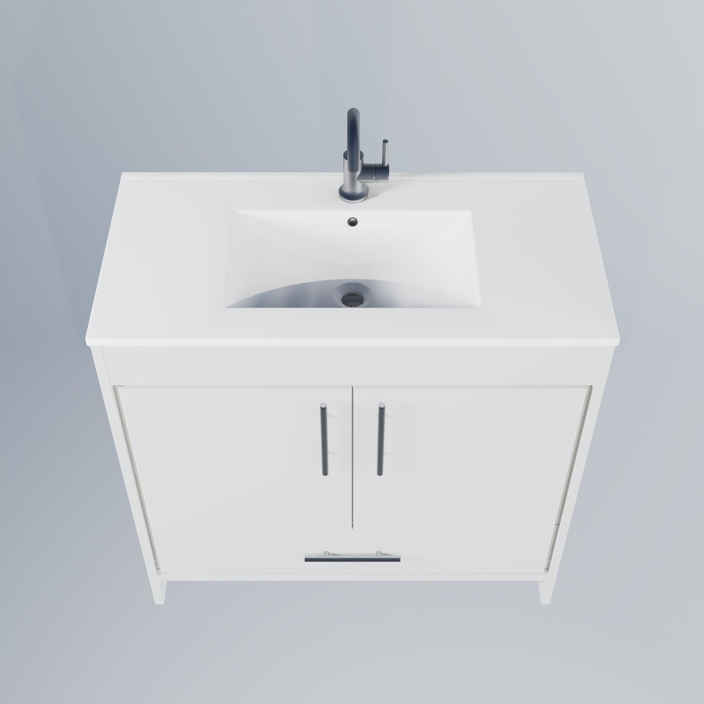 Pacific 36" Bathroom Vanity with Ceramic integrated counter top