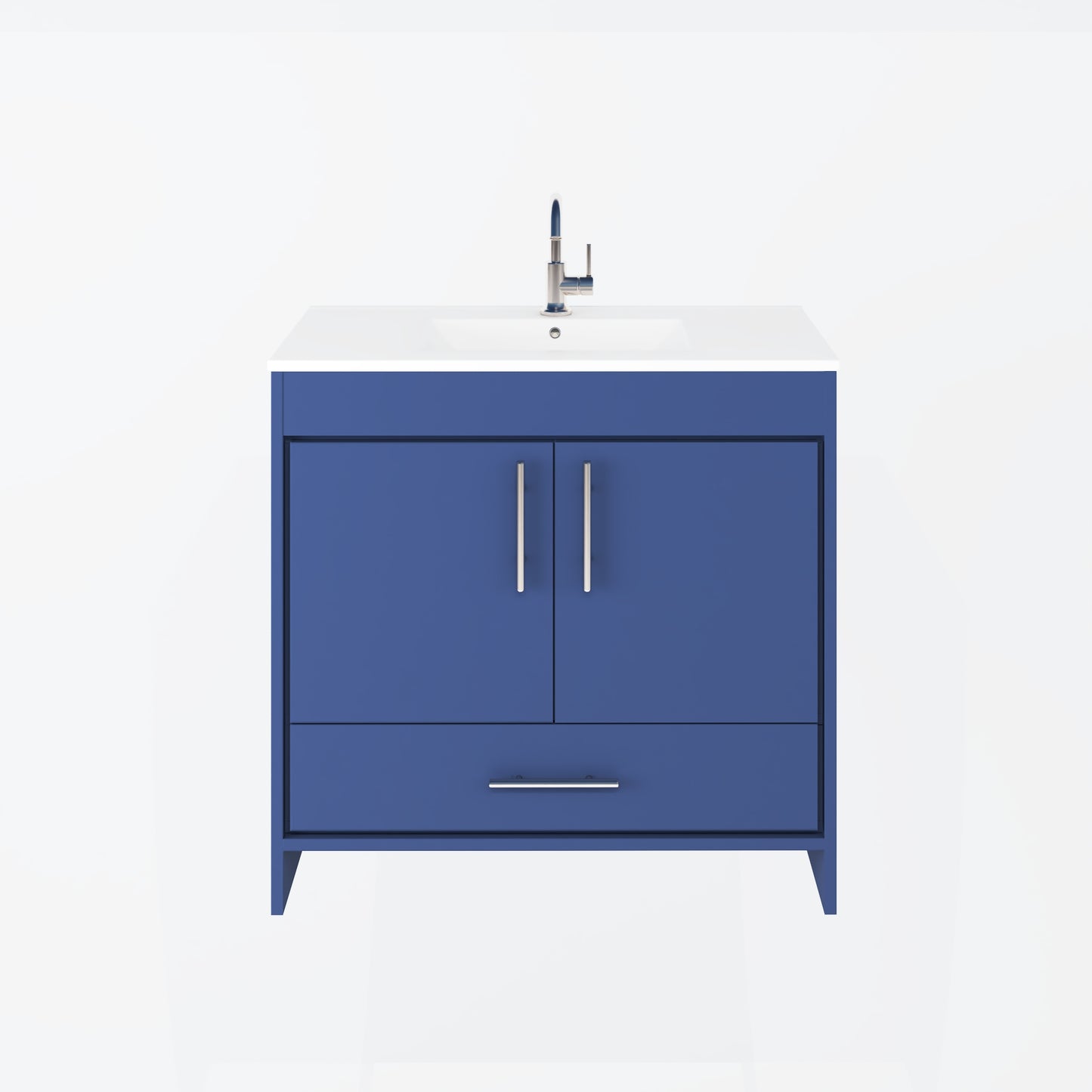 Pacific 36" Bathroom Vanity with Ceramic integrated counter top