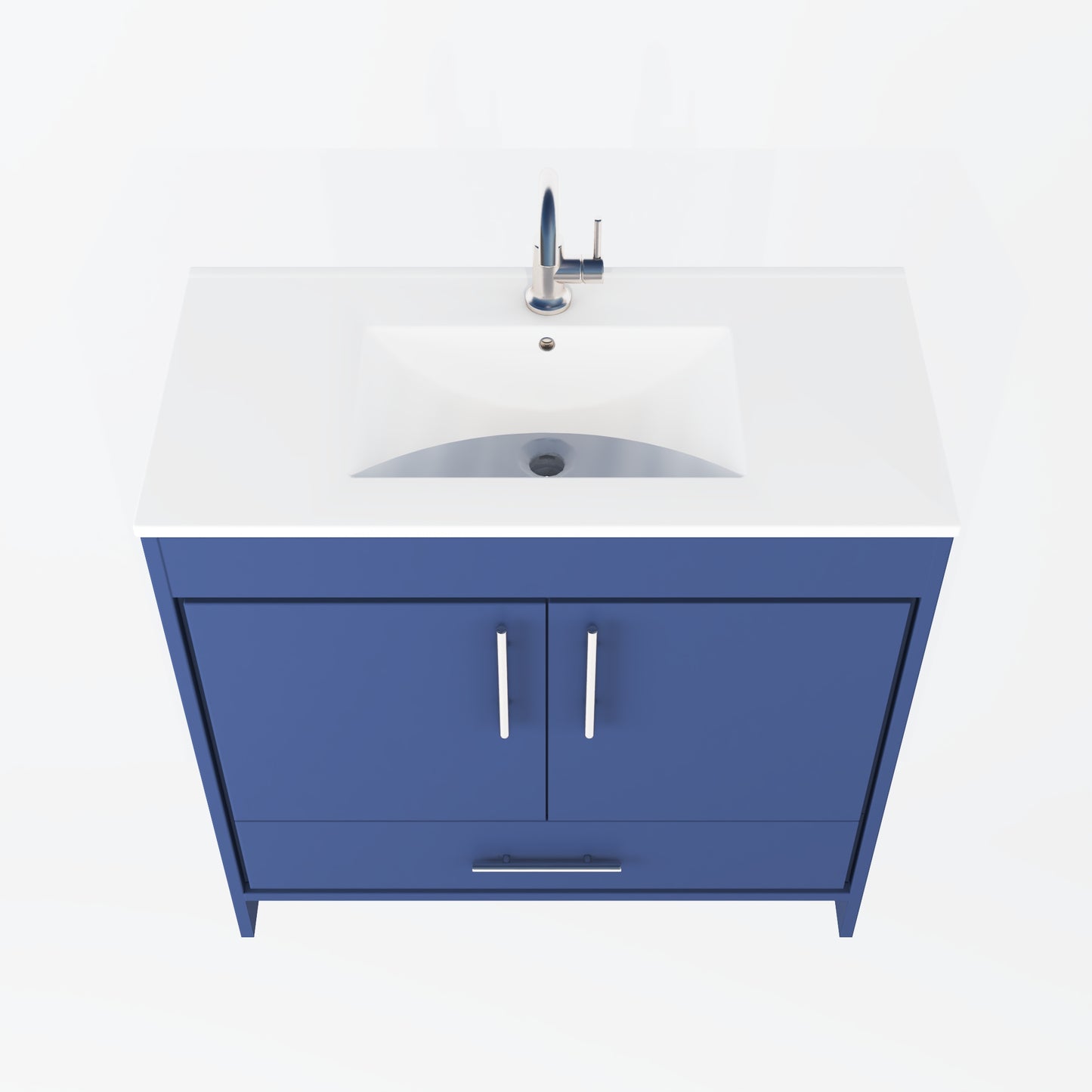 Pacific 36" Bathroom Vanity with Ceramic integrated counter top
