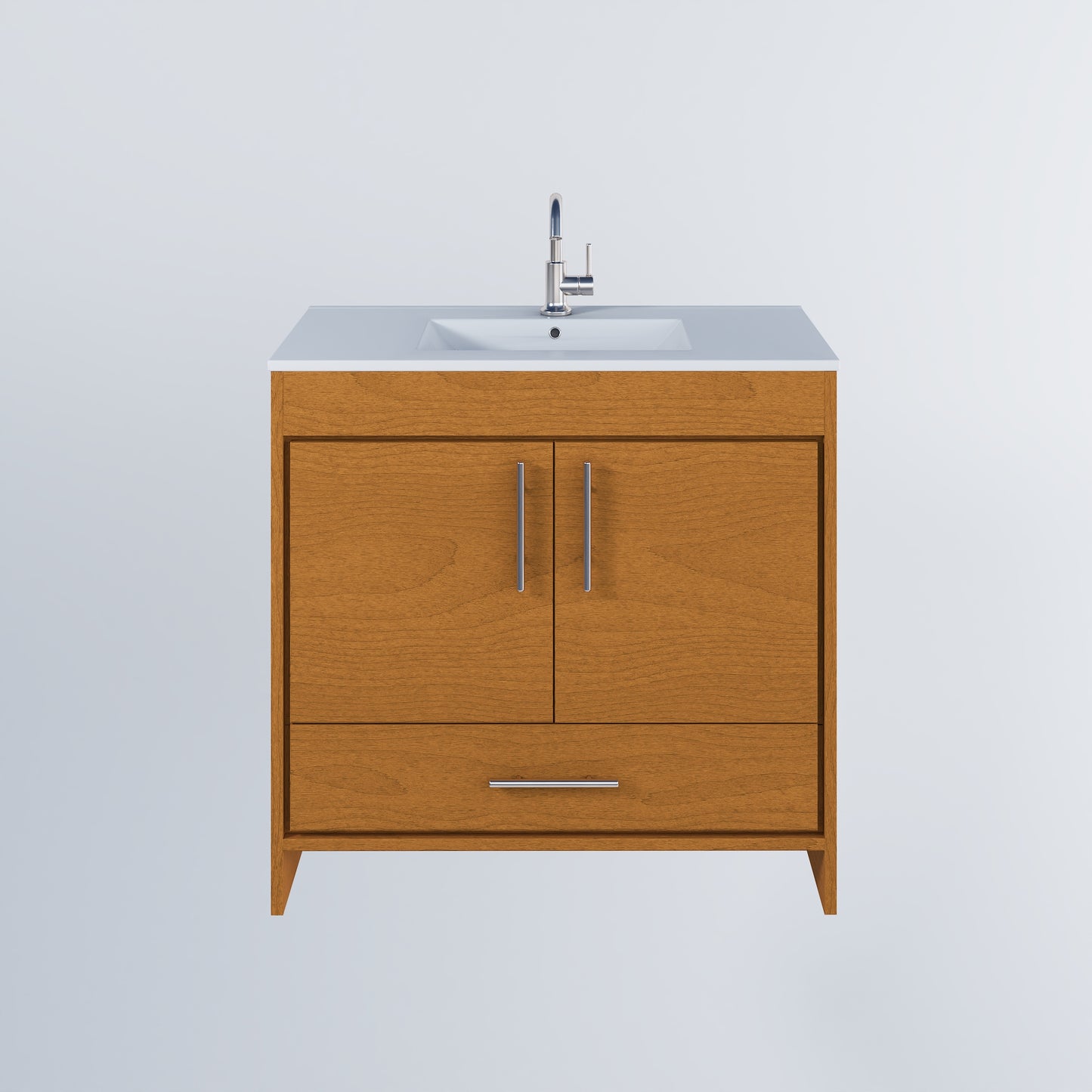 Pacific 36" Bathroom Vanity with Ceramic integrated counter top