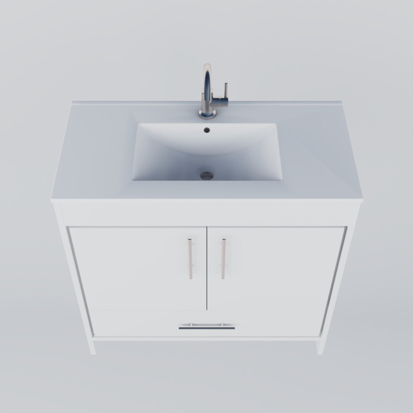 Pacific 36" Bathroom Vanity with Ceramic integrated counter top
