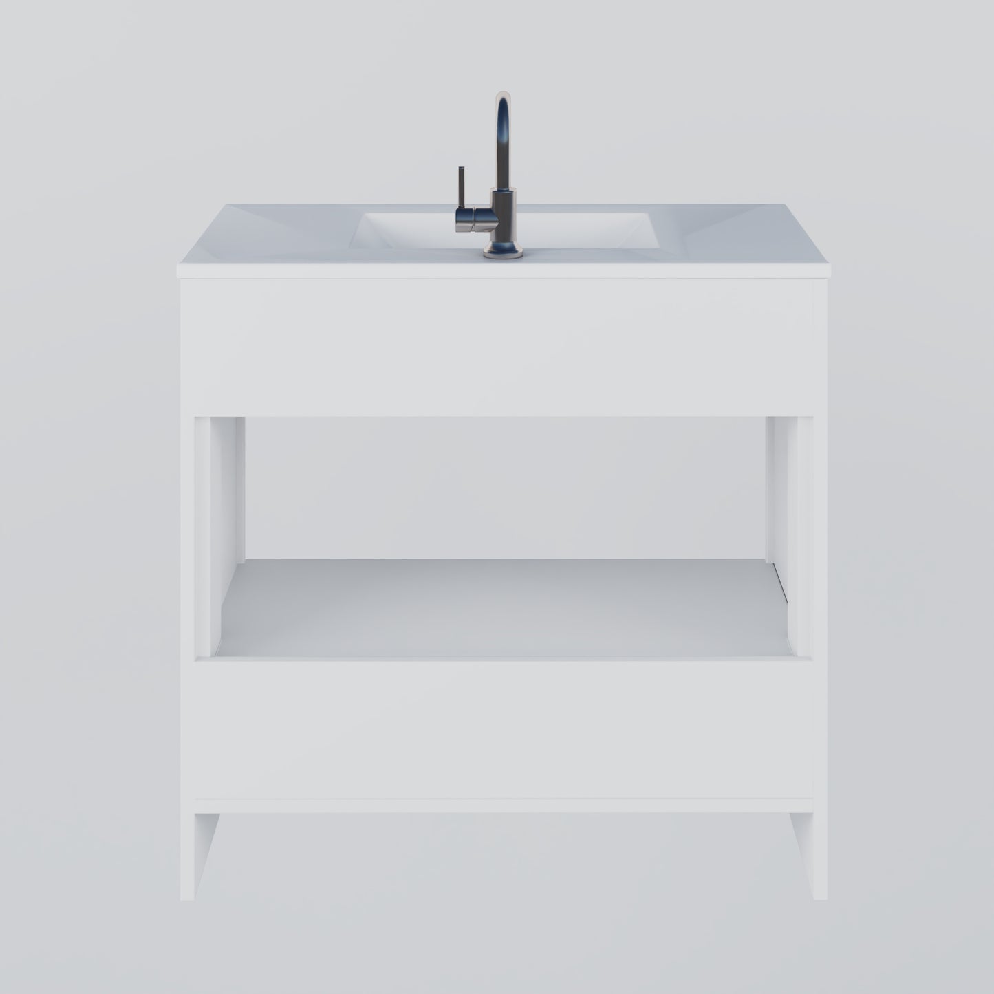 Pacific 36" Bathroom Vanity with Ceramic integrated counter top