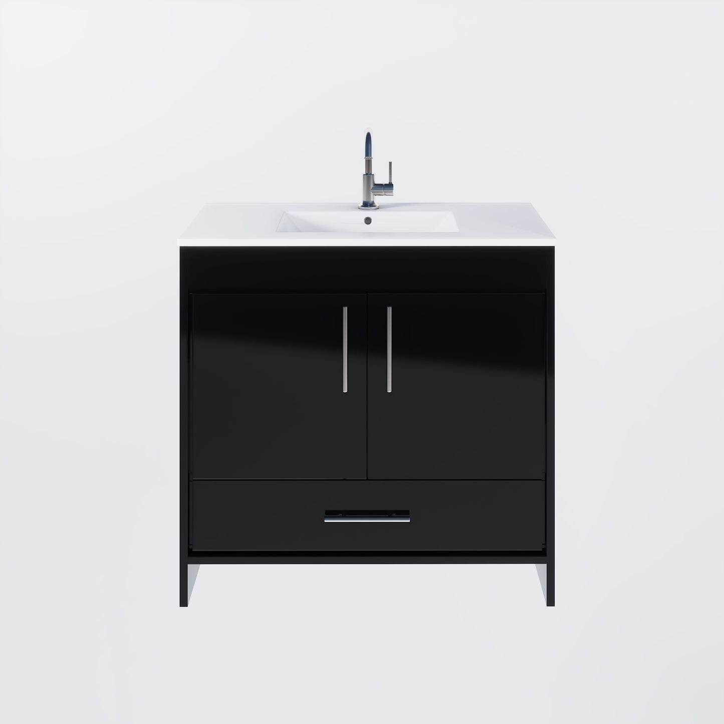 Pacific 36" Bathroom Vanity with Ceramic integrated counter top