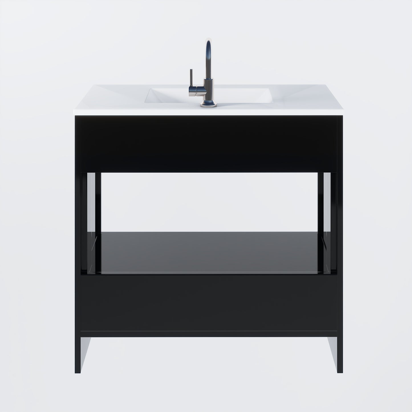 Pacific 36" Bathroom Vanity with Ceramic integrated counter top