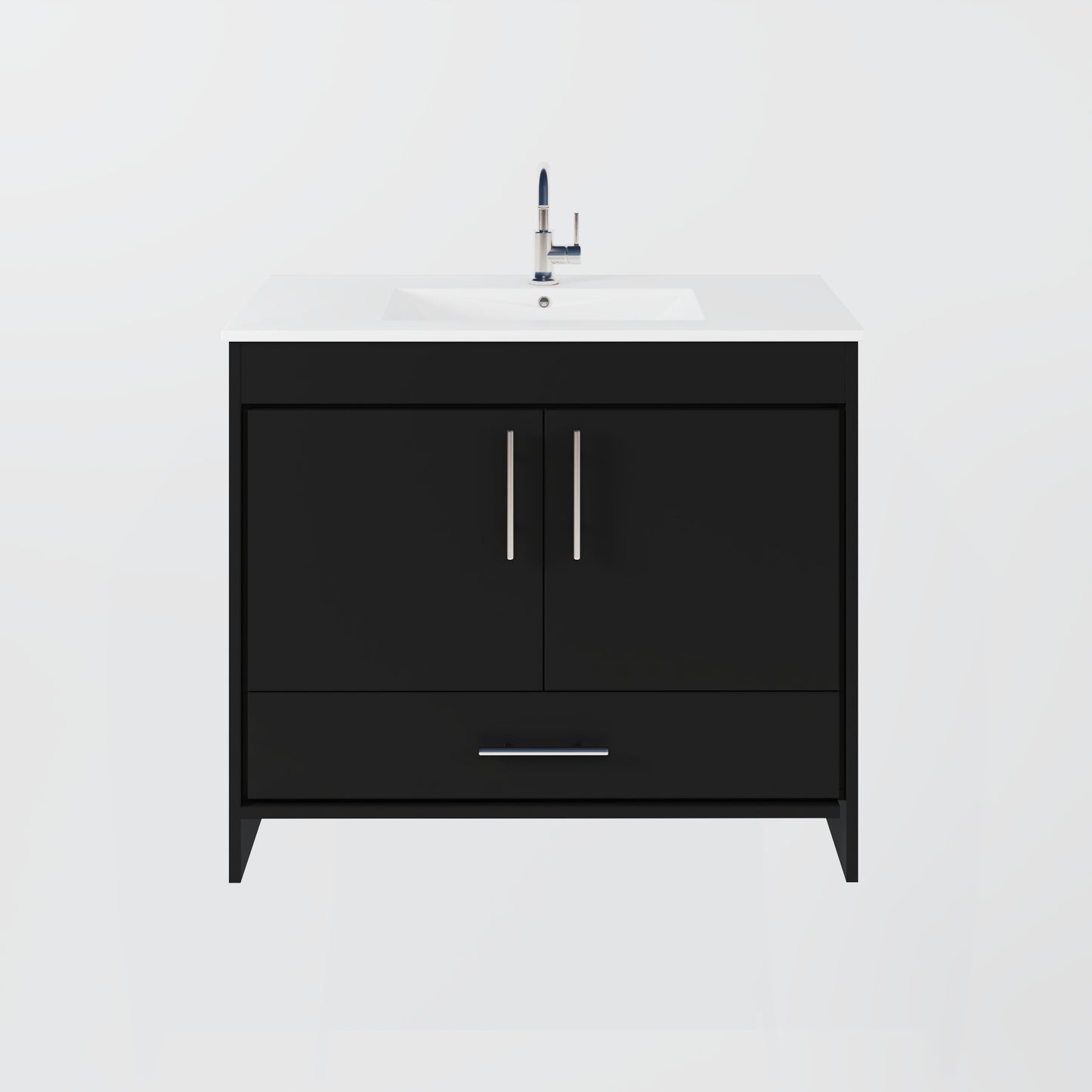 Pacific 40" Bathroom Vanity with Ceramic integrated counter top