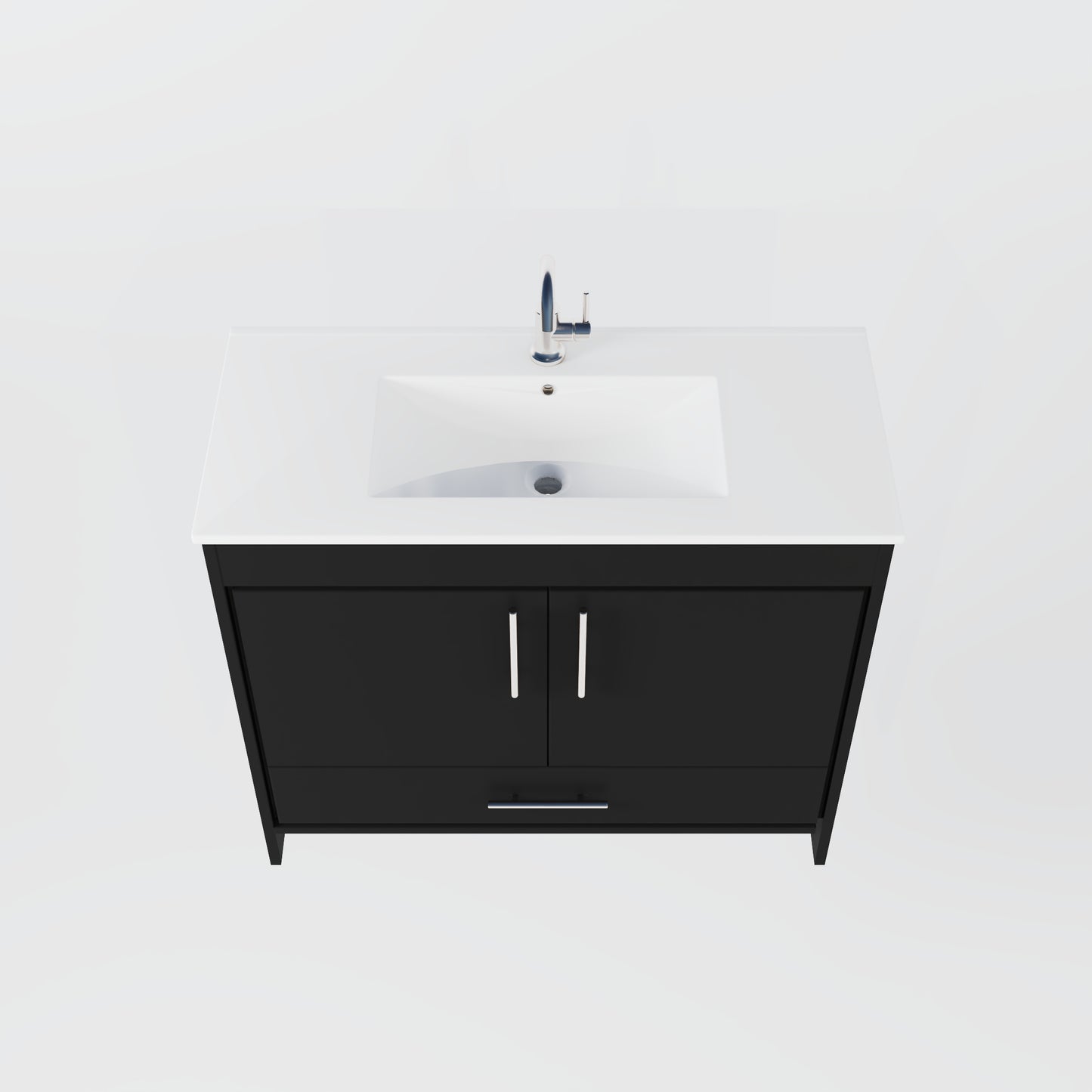 Pacific 40" Bathroom Vanity with Ceramic integrated counter top