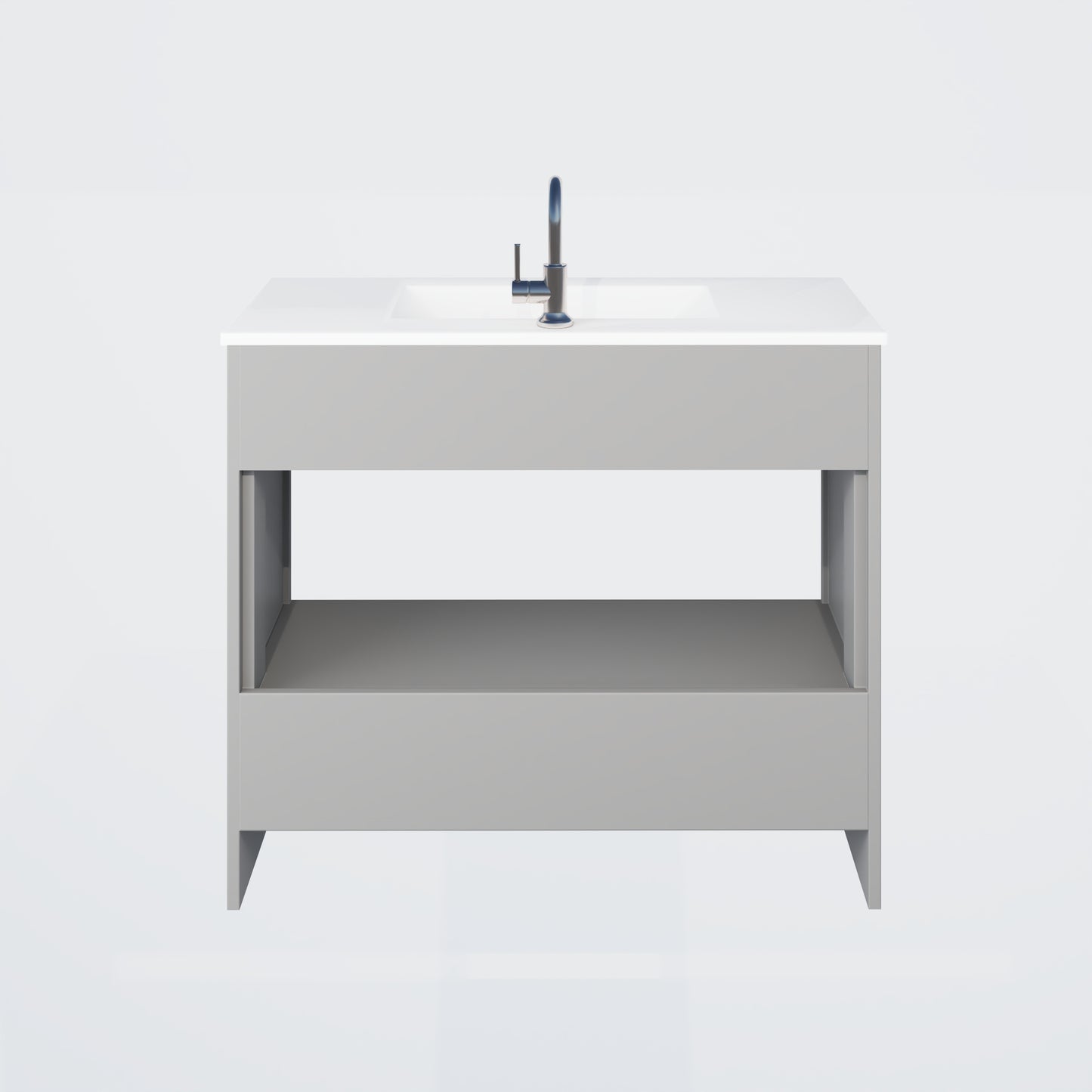 Pacific 40" Bathroom Vanity with Ceramic integrated counter top
