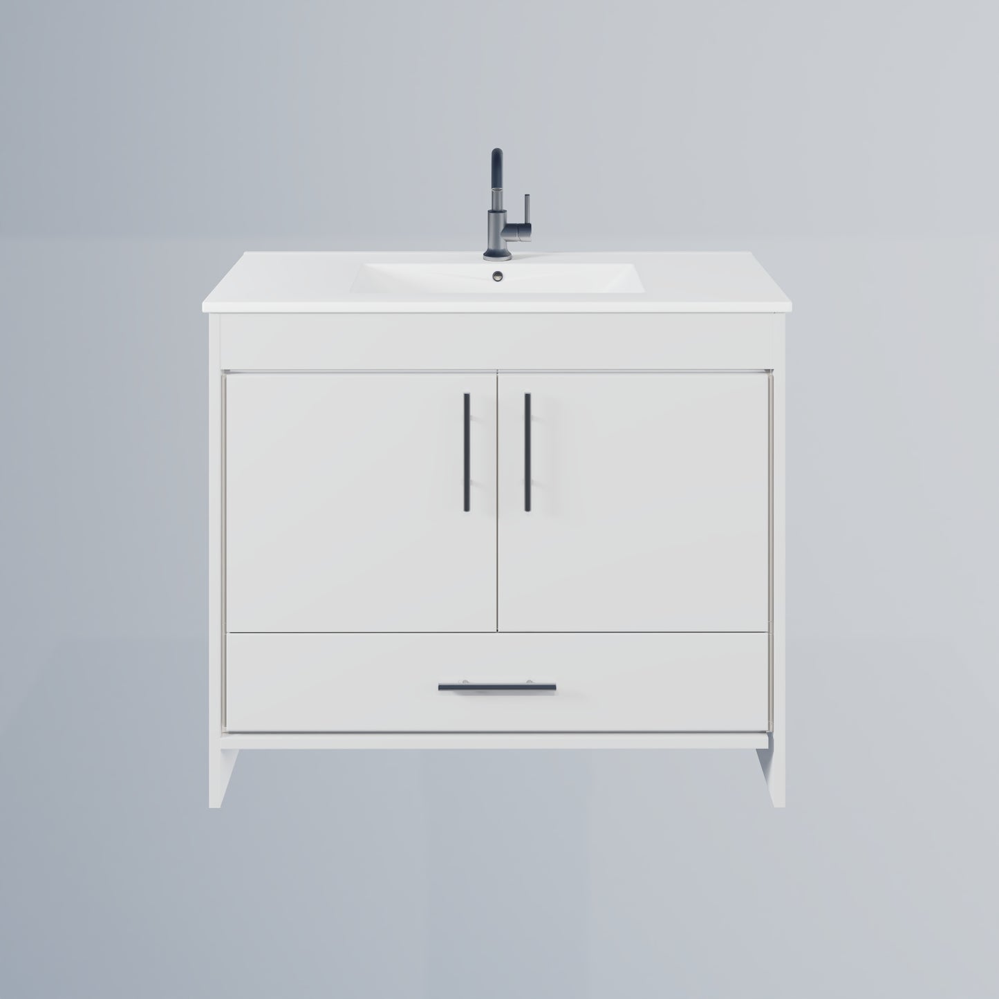 Pacific 40" Bathroom Vanity with Ceramic integrated counter top