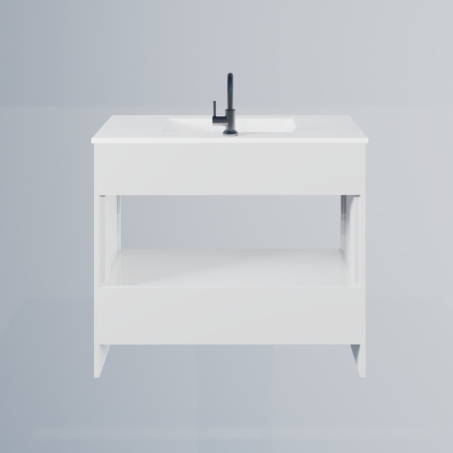 Pacific 40" Bathroom Vanity with Ceramic integrated counter top