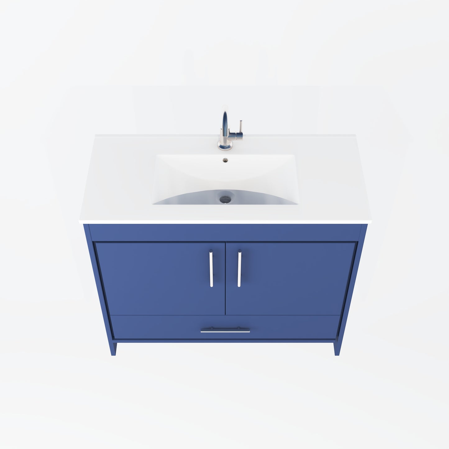 Pacific 40" Bathroom Vanity with Ceramic integrated counter top