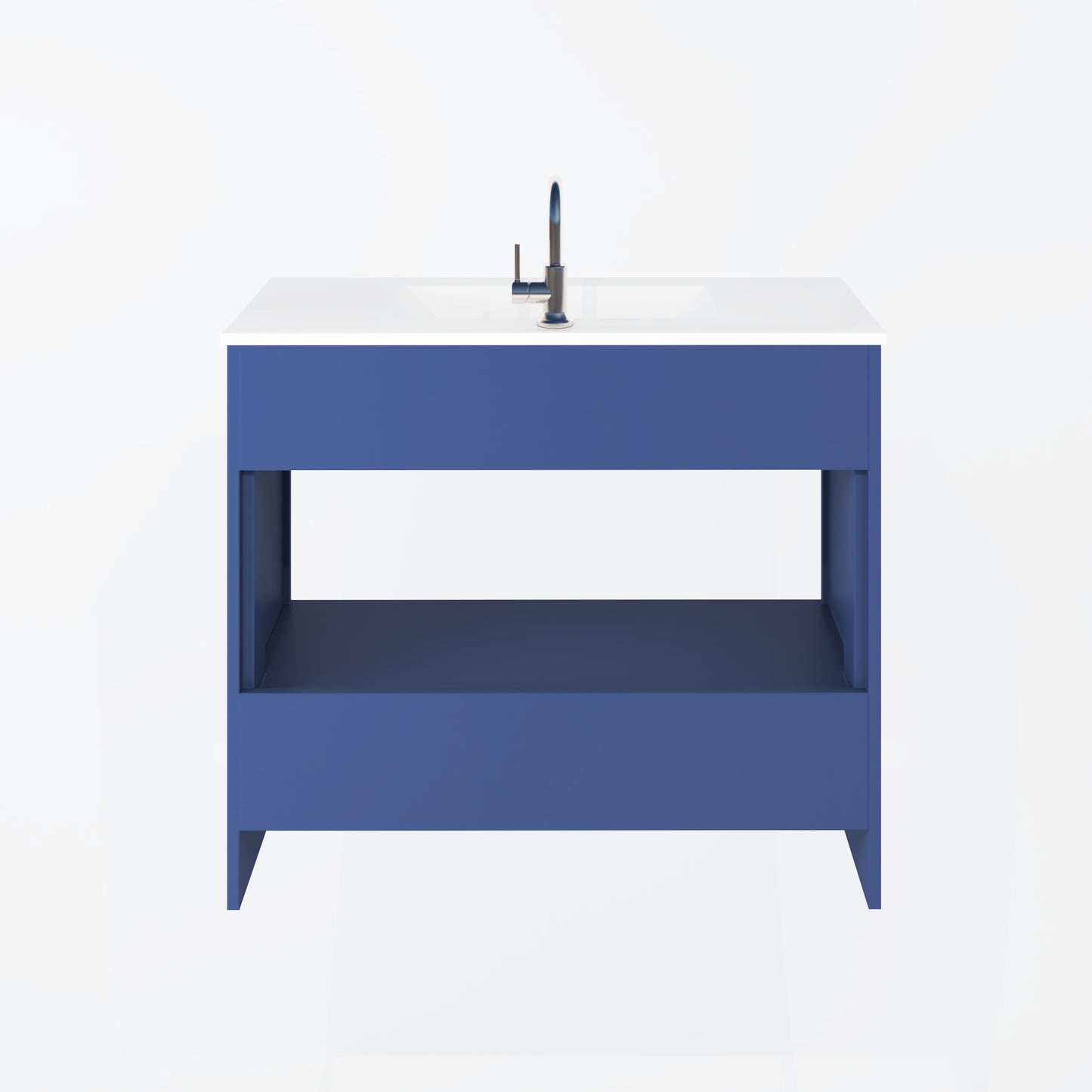 Pacific 40" Bathroom Vanity with Ceramic integrated counter top