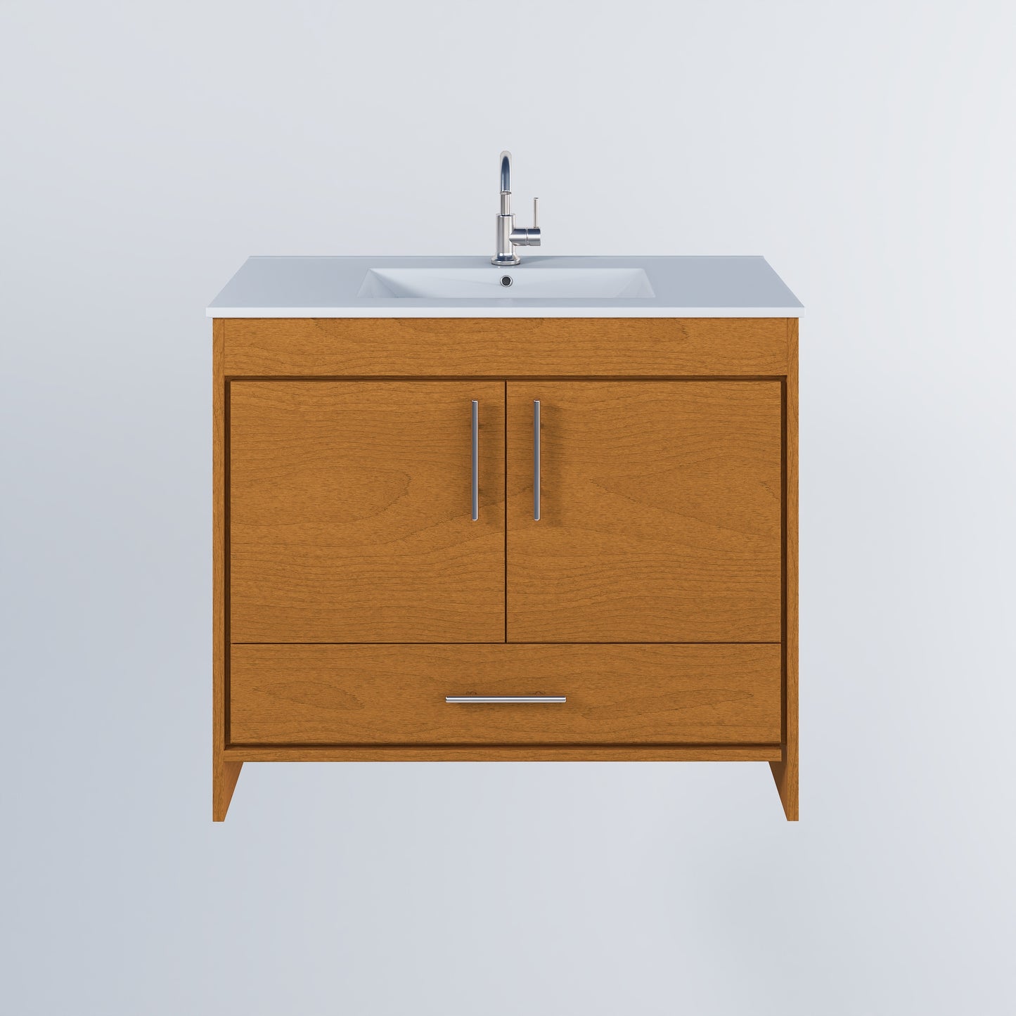 Pacific 40" Bathroom Vanity with Ceramic integrated counter top