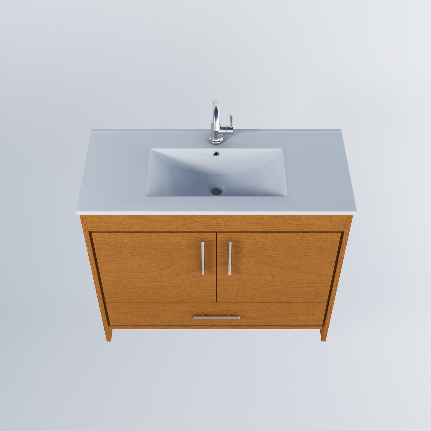 Pacific 40" Bathroom Vanity with Ceramic integrated counter top