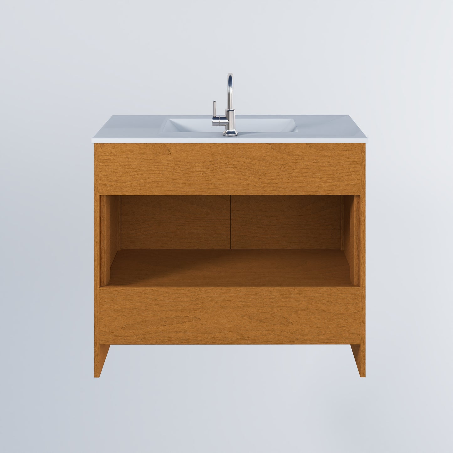 Pacific 40" Bathroom Vanity with Ceramic integrated counter top