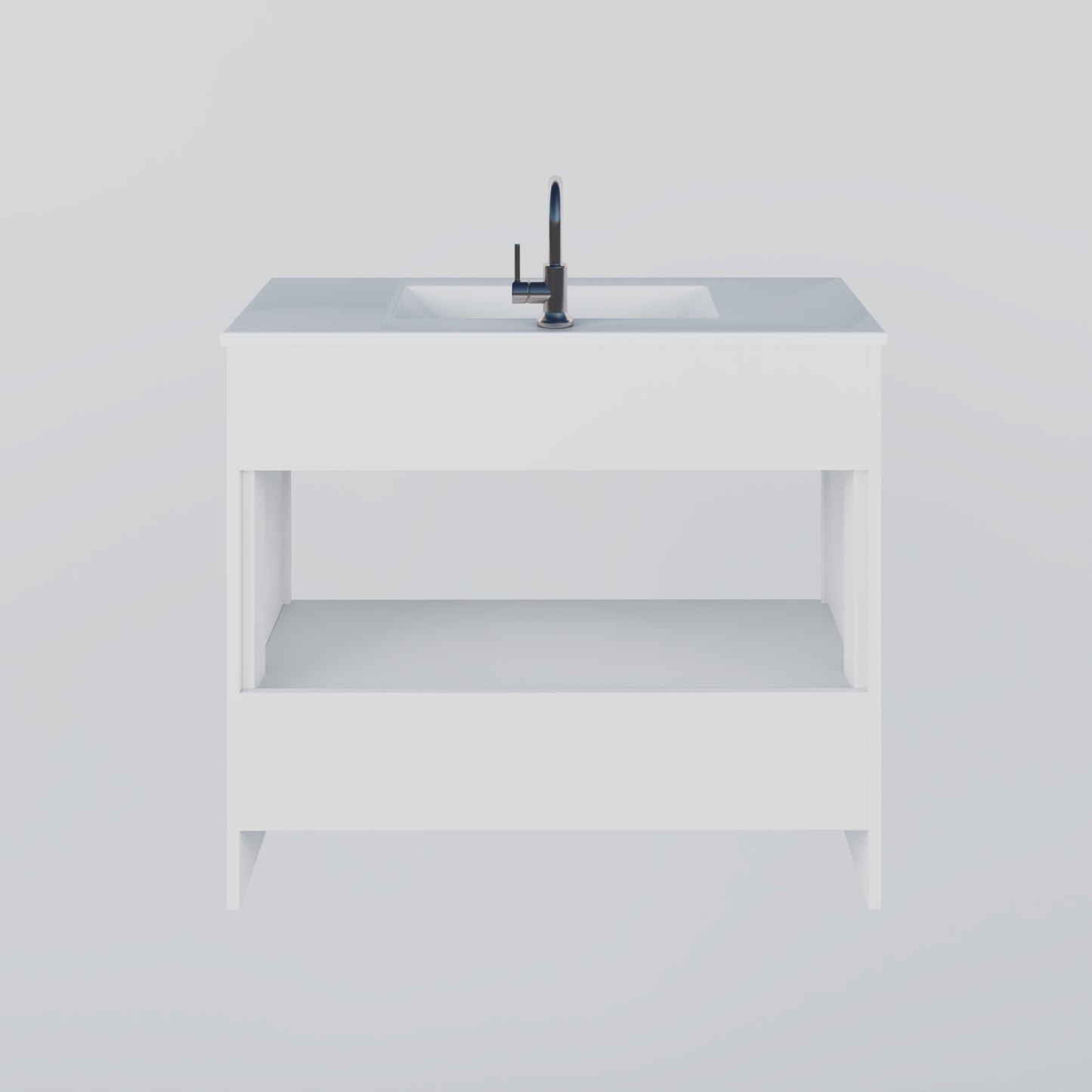 Pacific 40" Bathroom Vanity with Ceramic integrated counter top