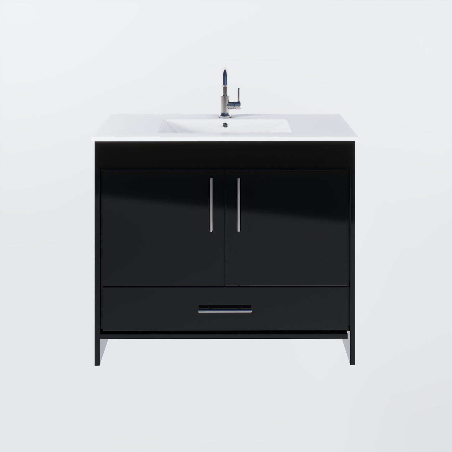 Pacific 40" Bathroom Vanity with Ceramic integrated counter top