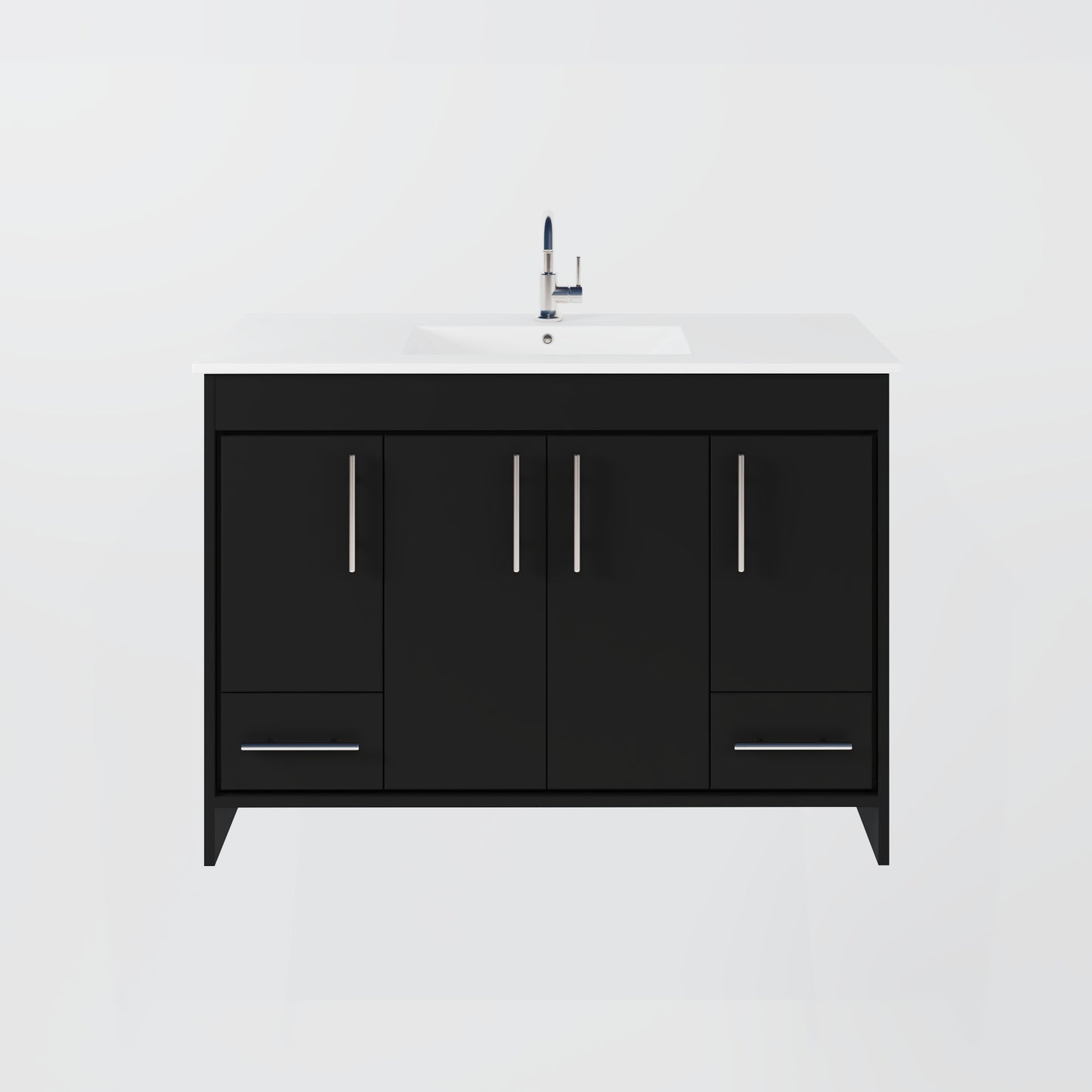 Pacific 48" Bathroom Vanity with Ceramic integrated counter top