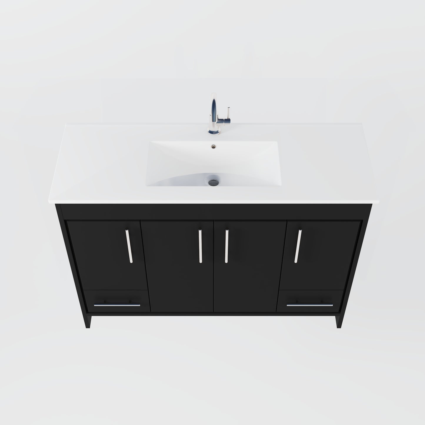 Pacific 48" Bathroom Vanity with Ceramic integrated counter top