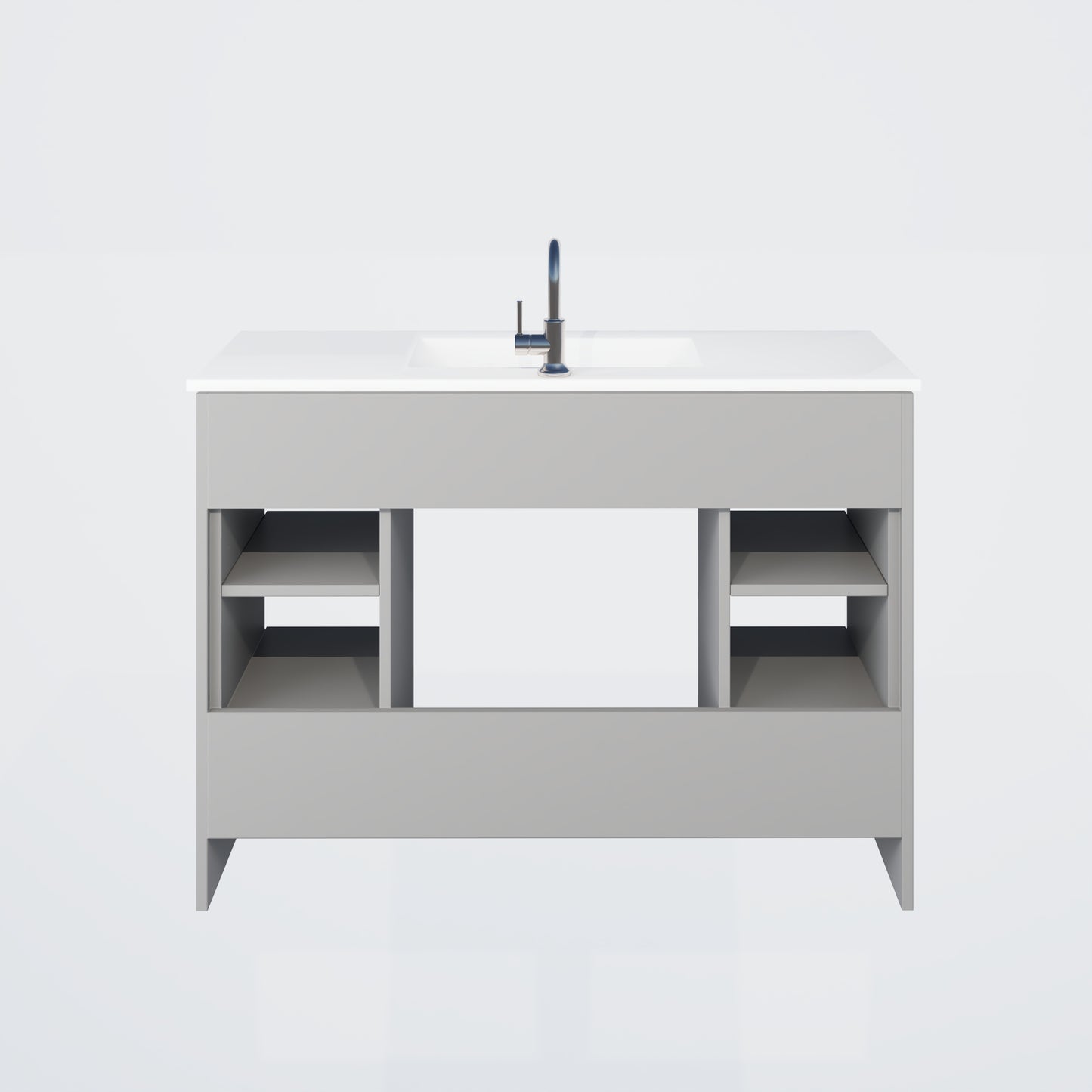 Pacific 48" Bathroom Vanity with Ceramic integrated counter top