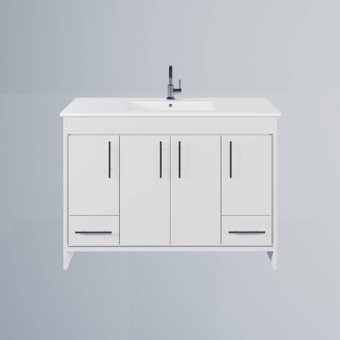 Pacific 48" Bathroom Vanity with Ceramic integrated counter top